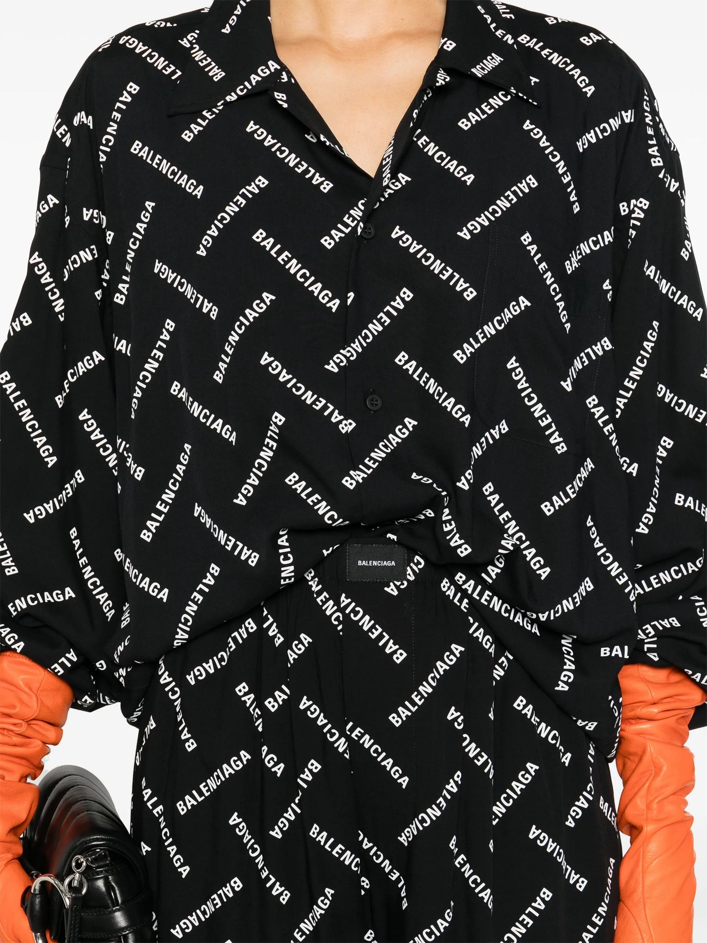 logo-print shirt