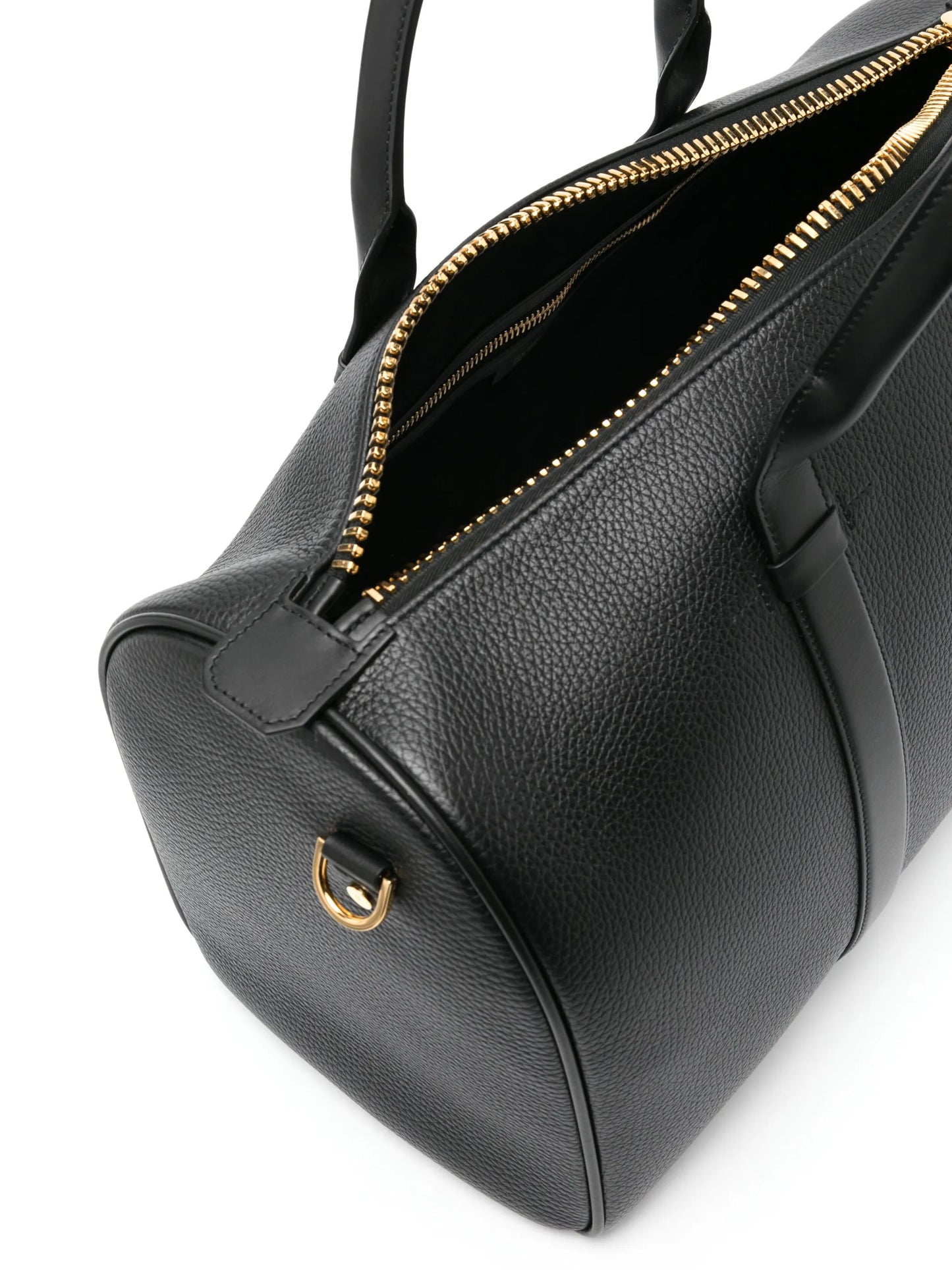 grained leather holdall