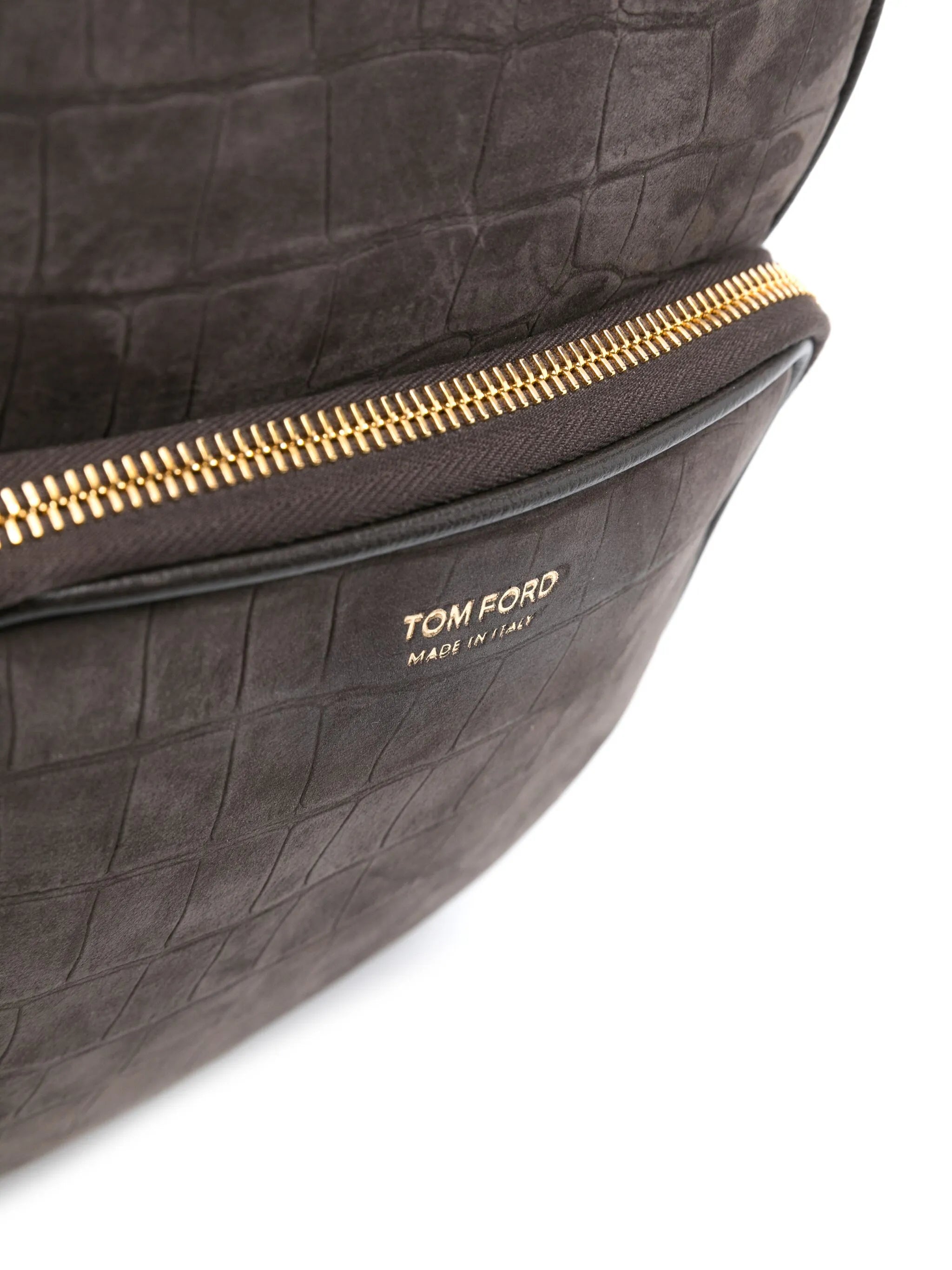 embossed-crocodile nubuck crossbody bag