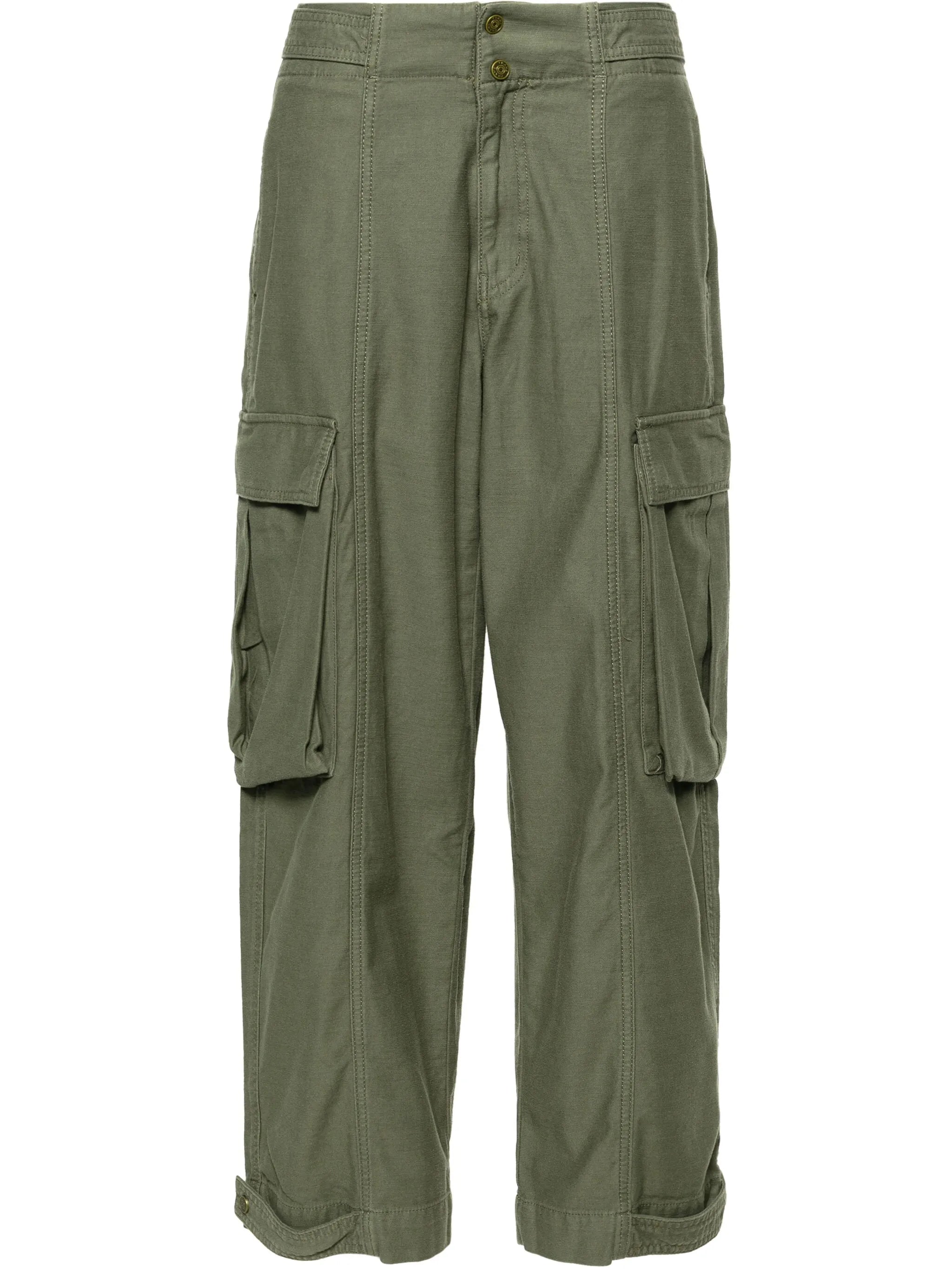 wide-leg cargo trousers