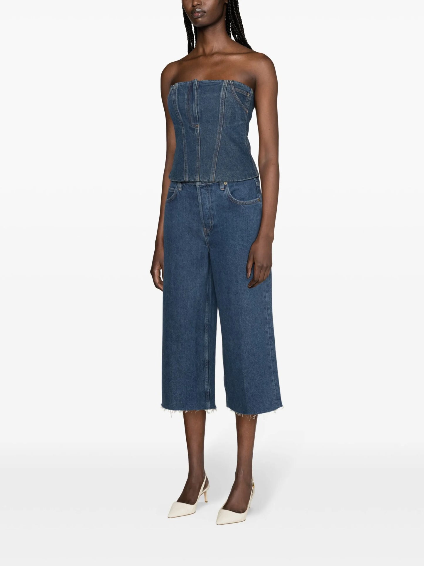 Easy Capri high-rise cropped jeans