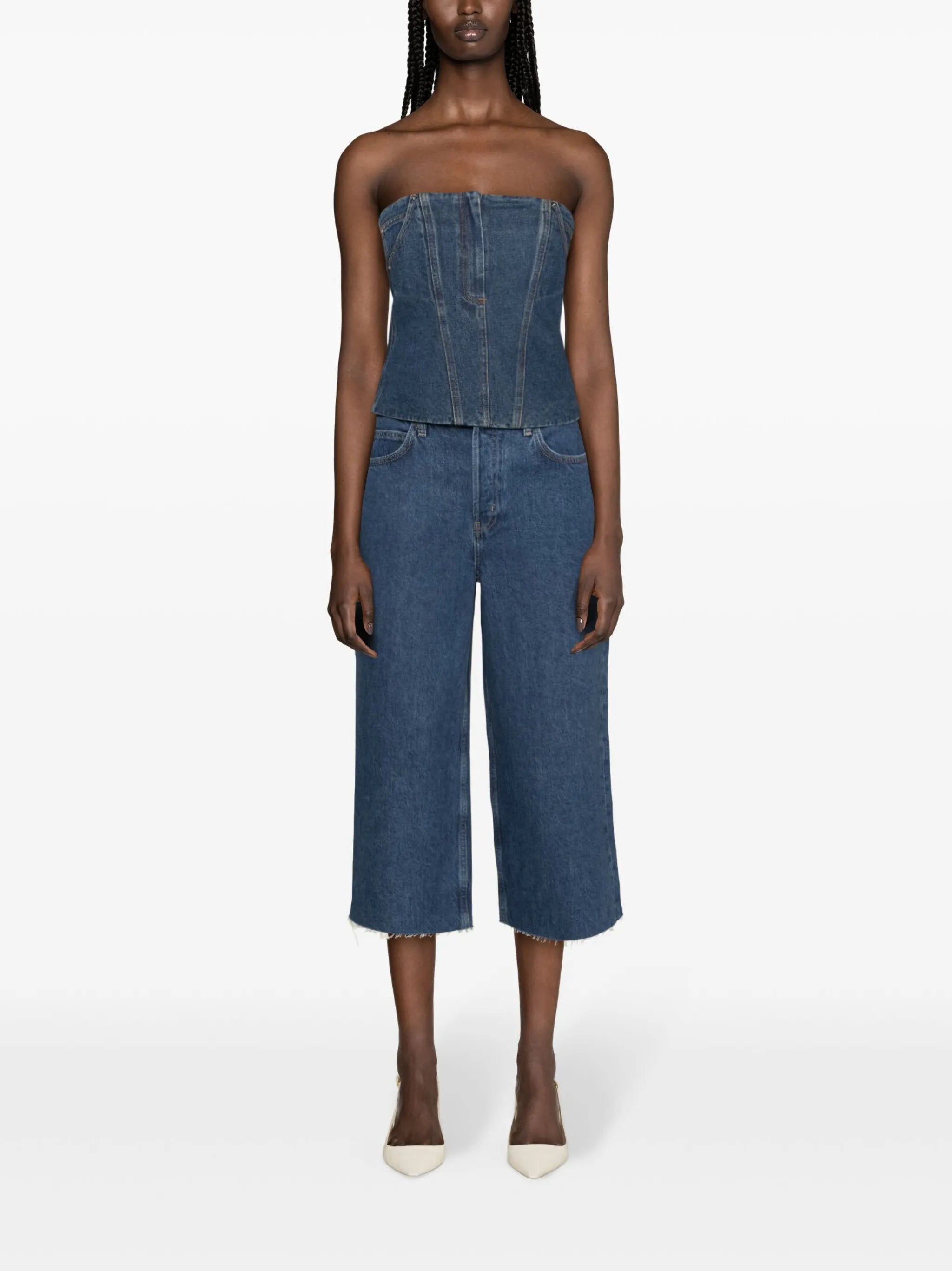 Easy Capri high-rise cropped jeans