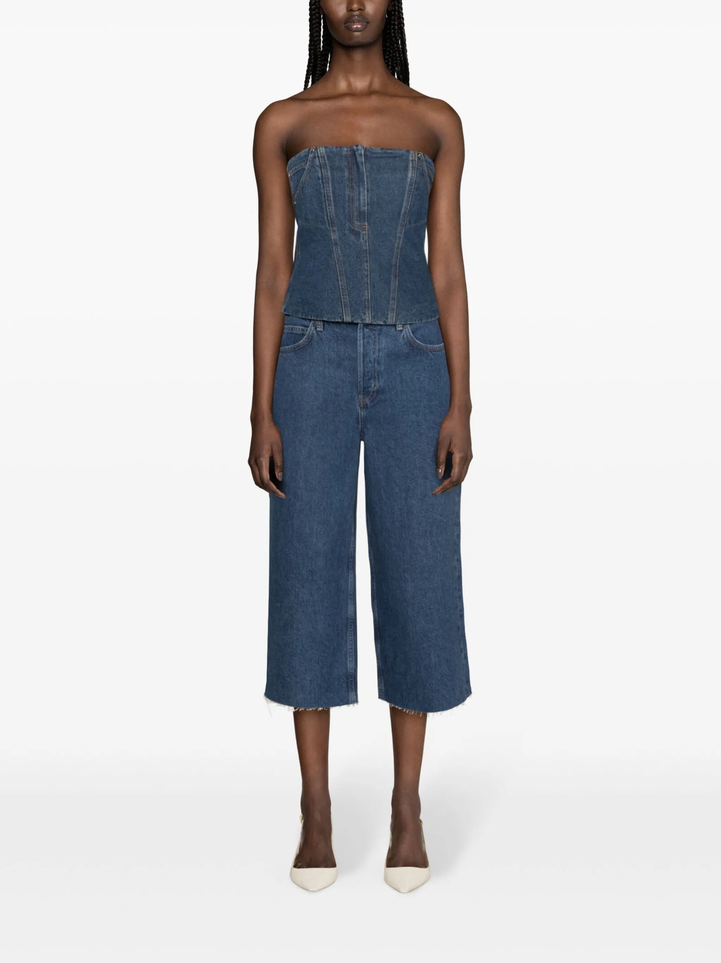 Easy Capri high-rise cropped jeans