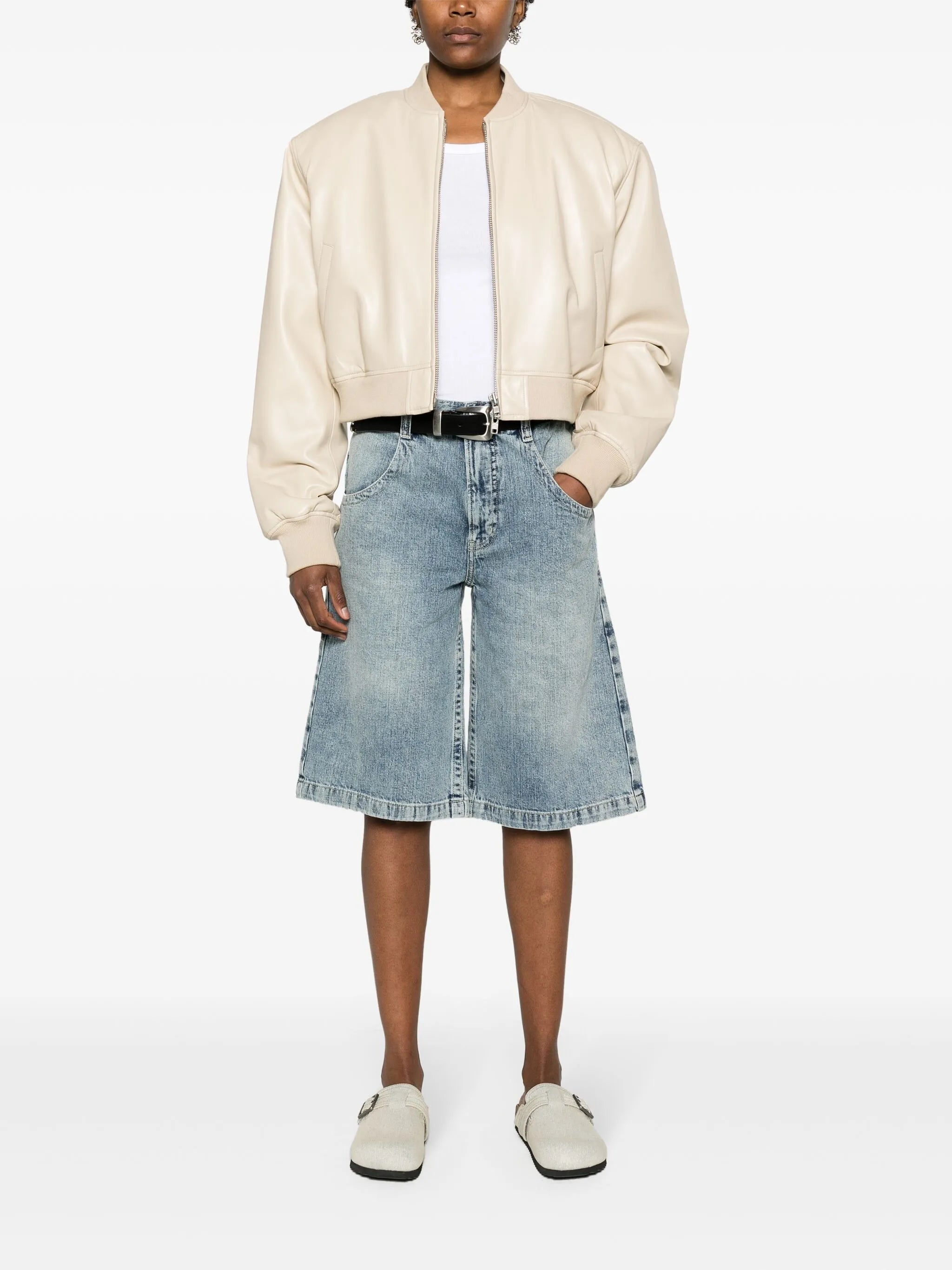 Skater denim shorts