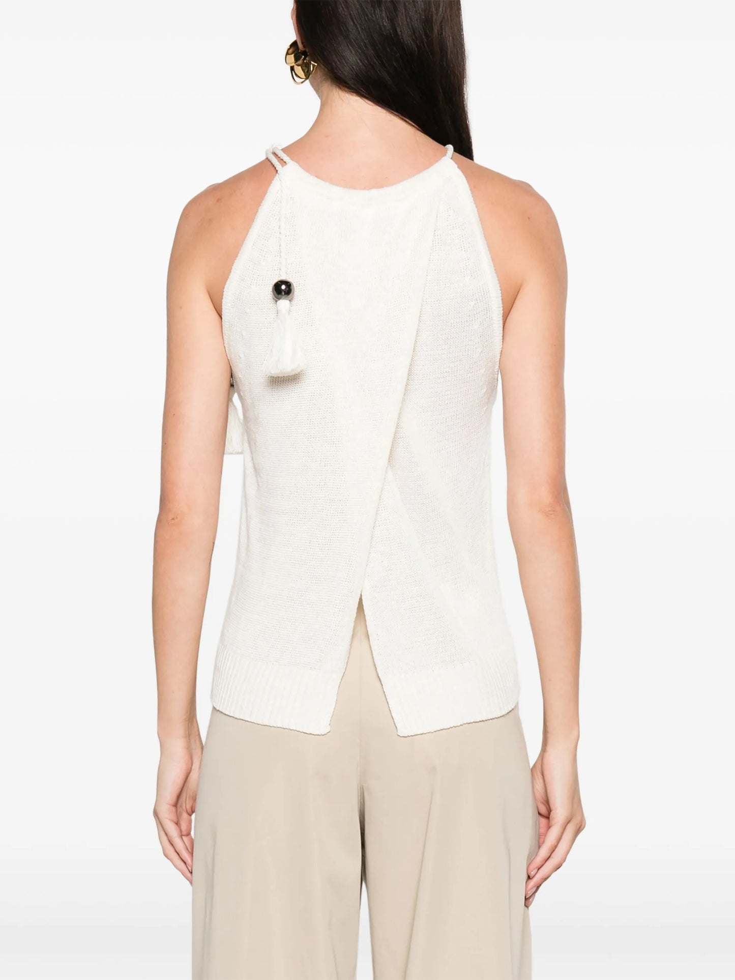 Moriana halterneck linen top