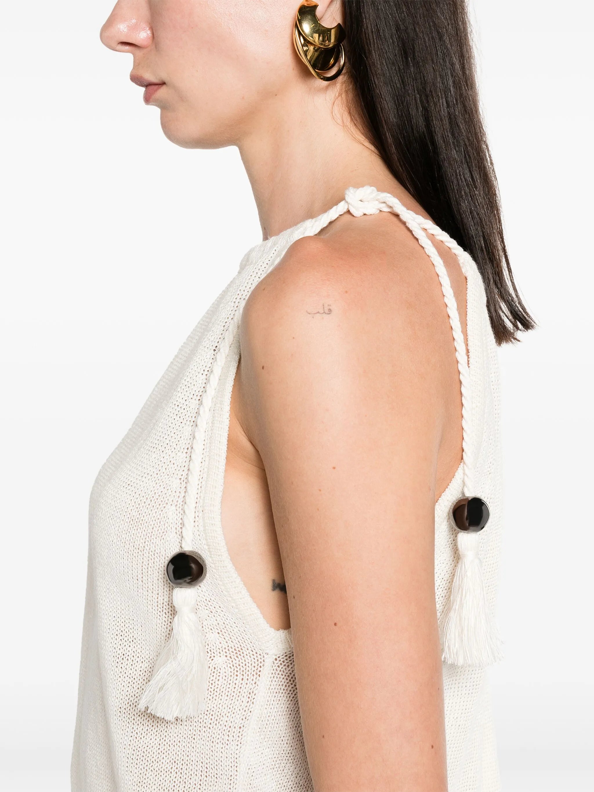 Moriana halterneck linen top