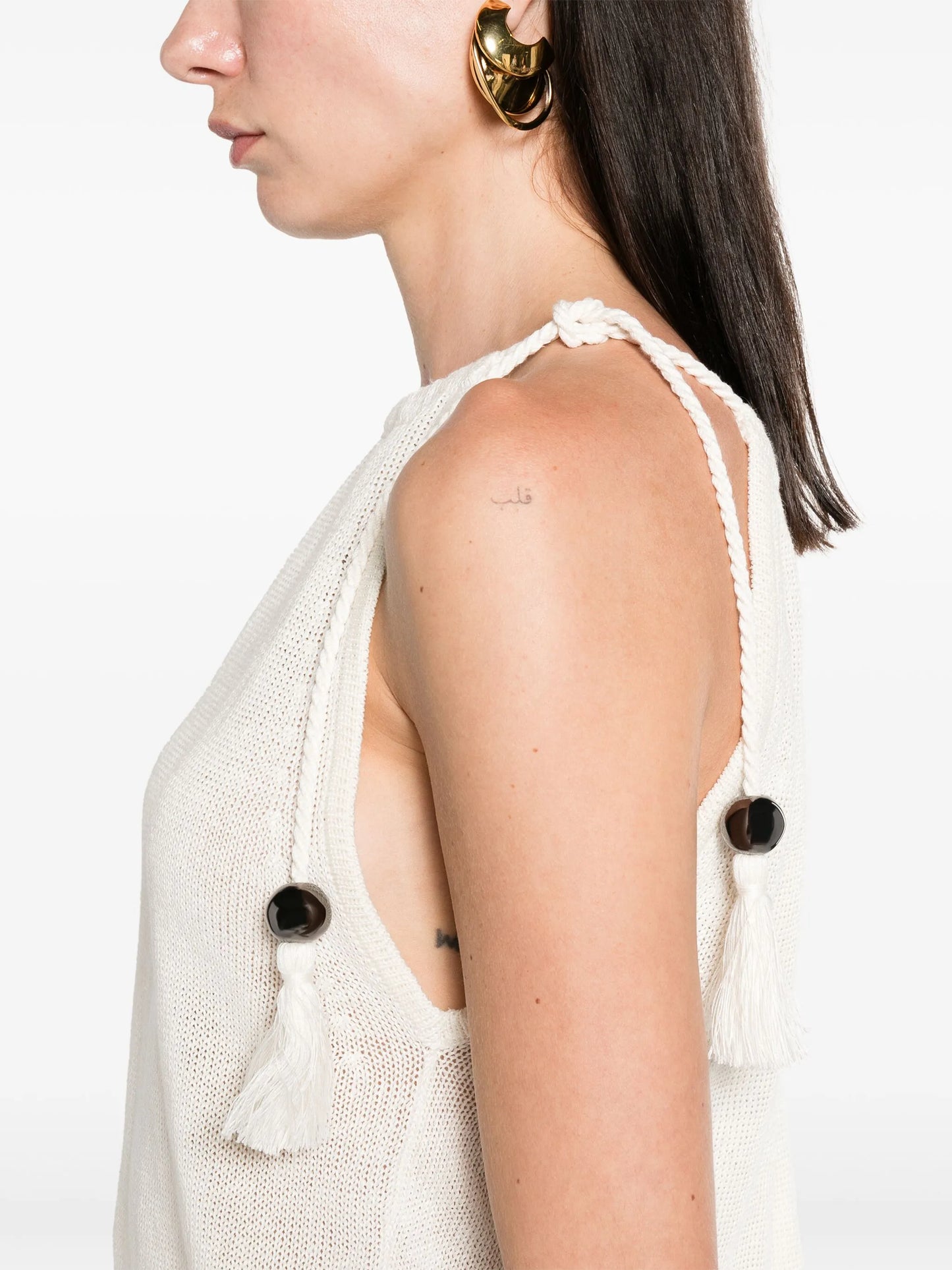 Moriana halterneck linen top