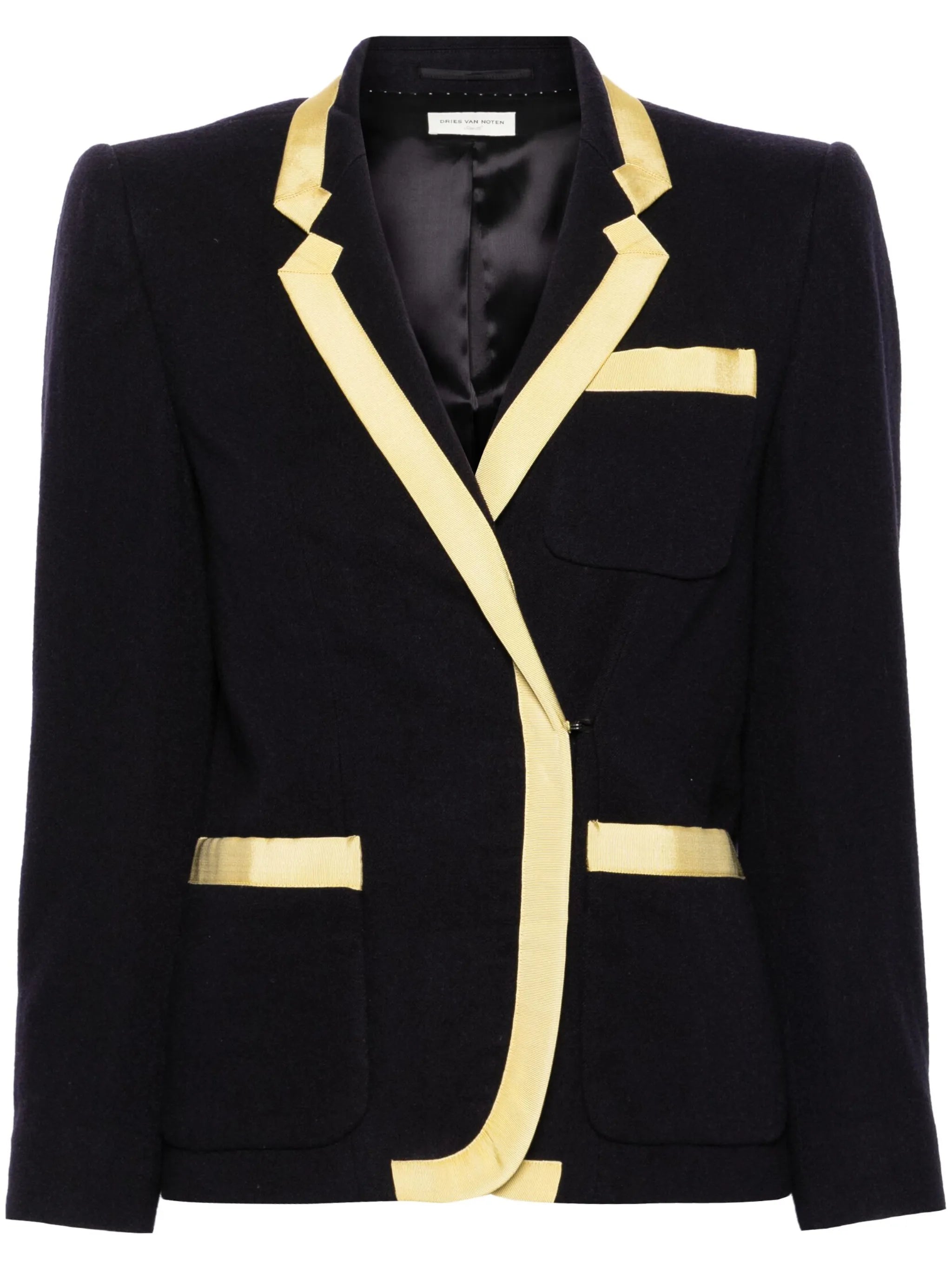 single-breasted felted blazer