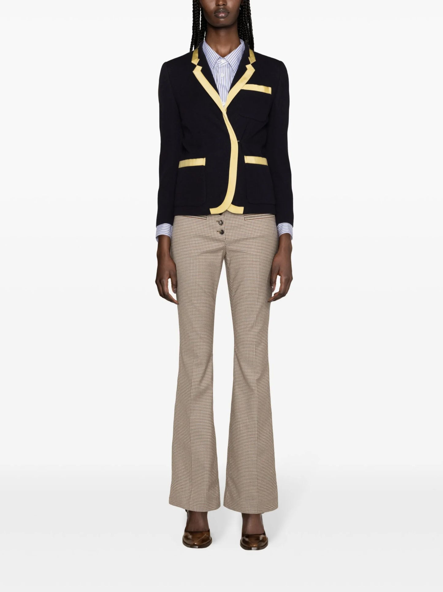 single-breasted felted blazer