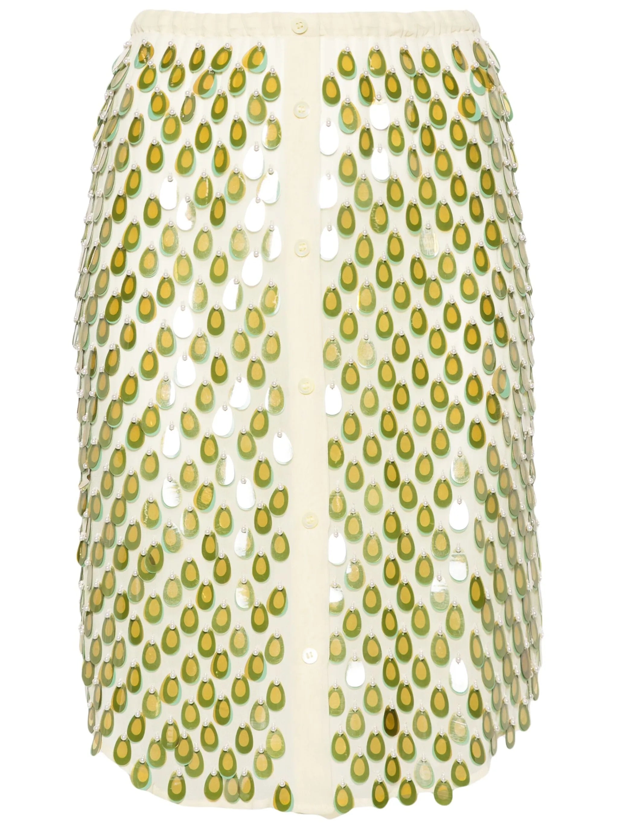sequin-embellished chiffon skirt