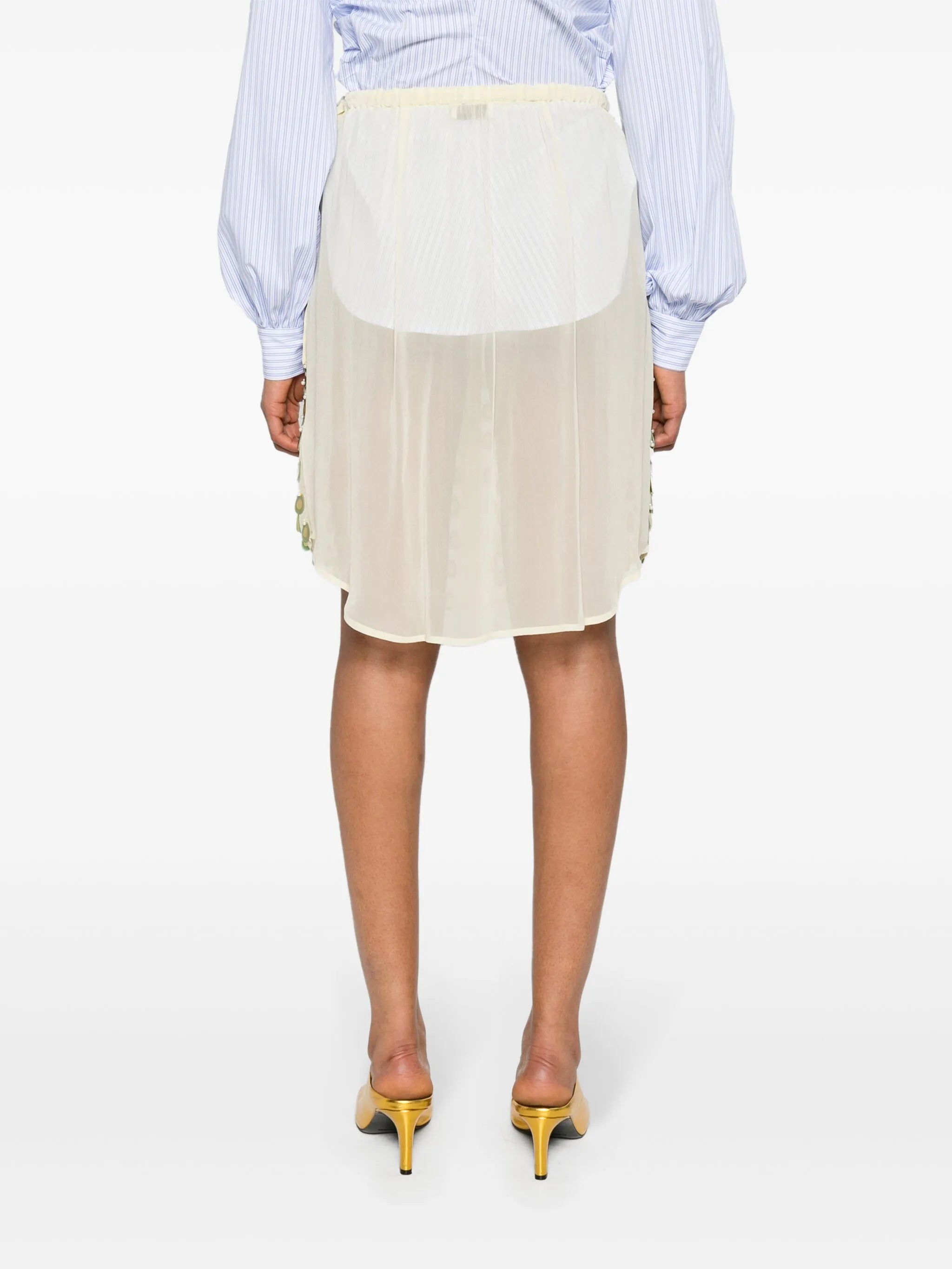sequin-embellished chiffon skirt