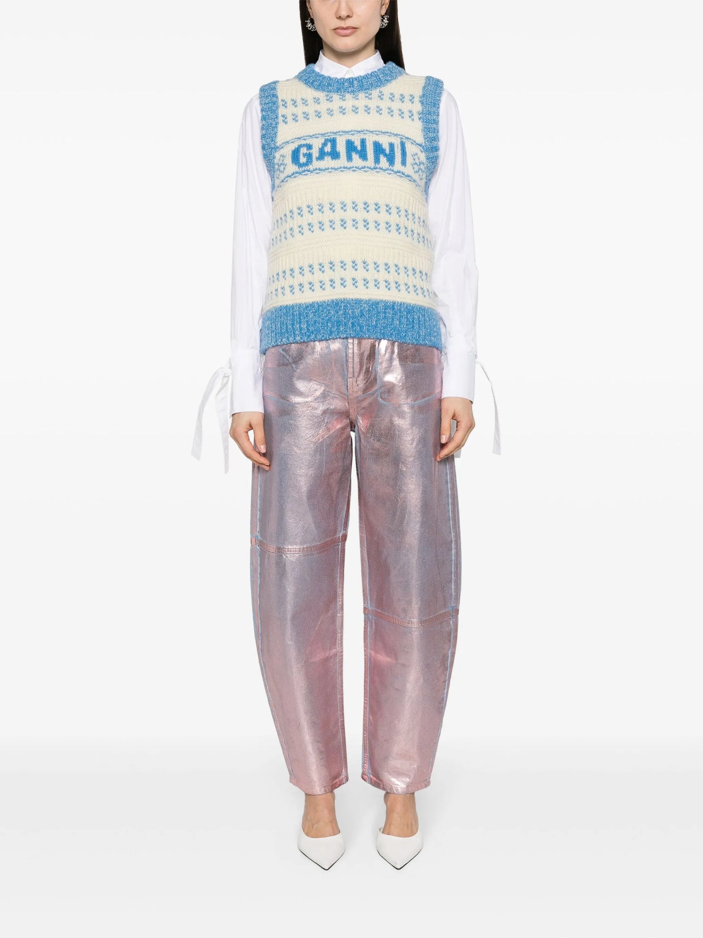 Foil Stary high-rise tapered-leg jeans