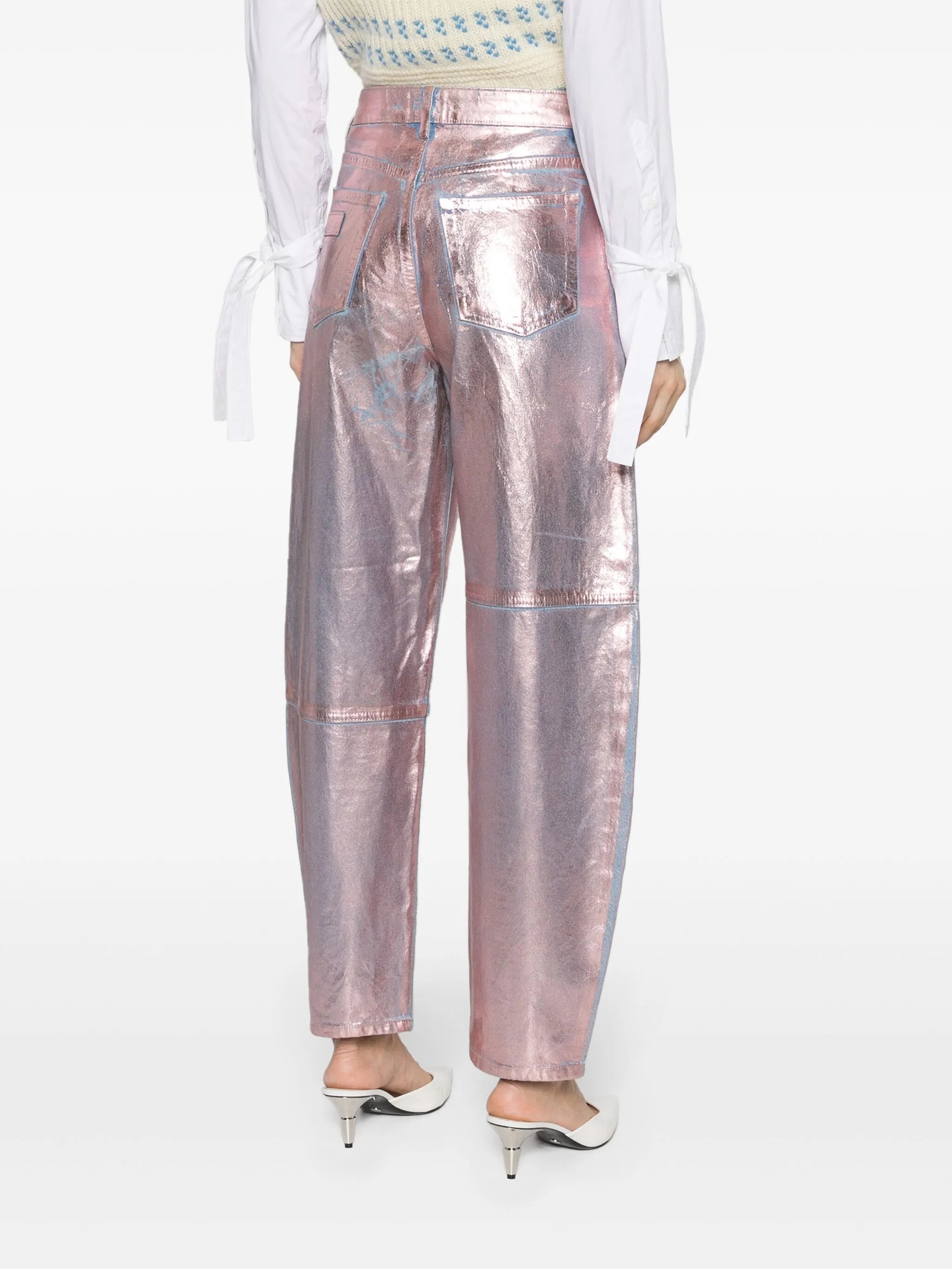 Foil Stary high-rise tapered-leg jeans