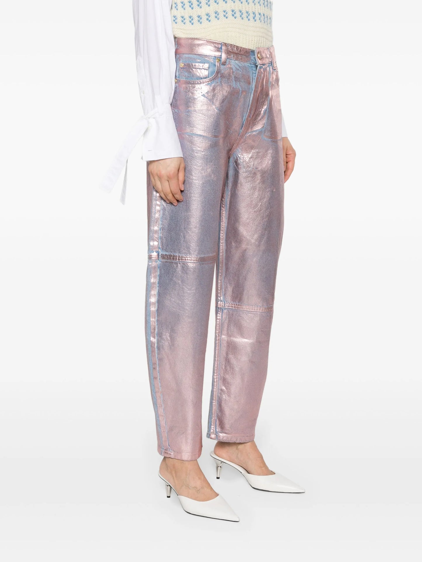 Foil Stary high-rise tapered-leg jeans
