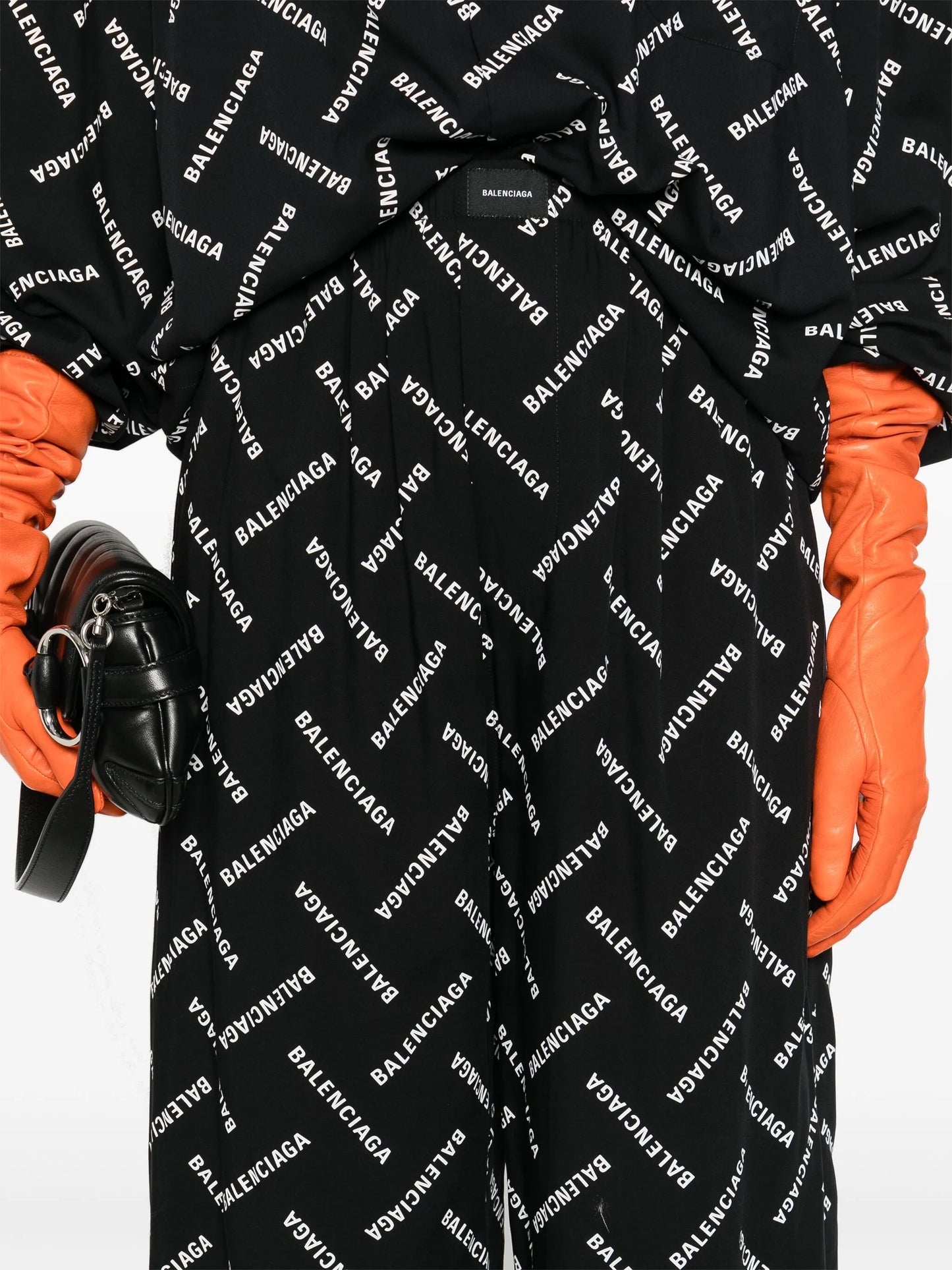 logo-print trousers