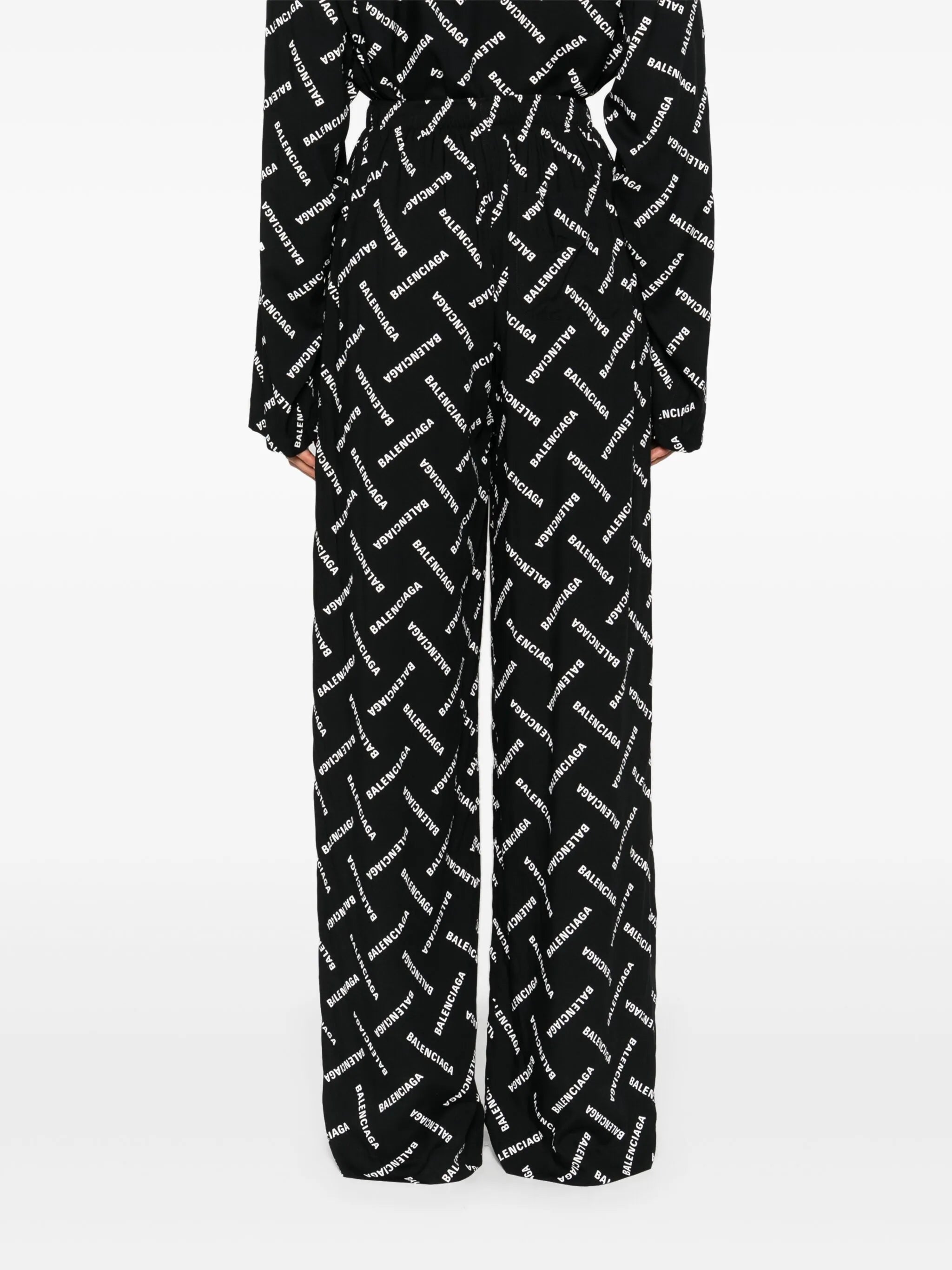 logo-print trousers