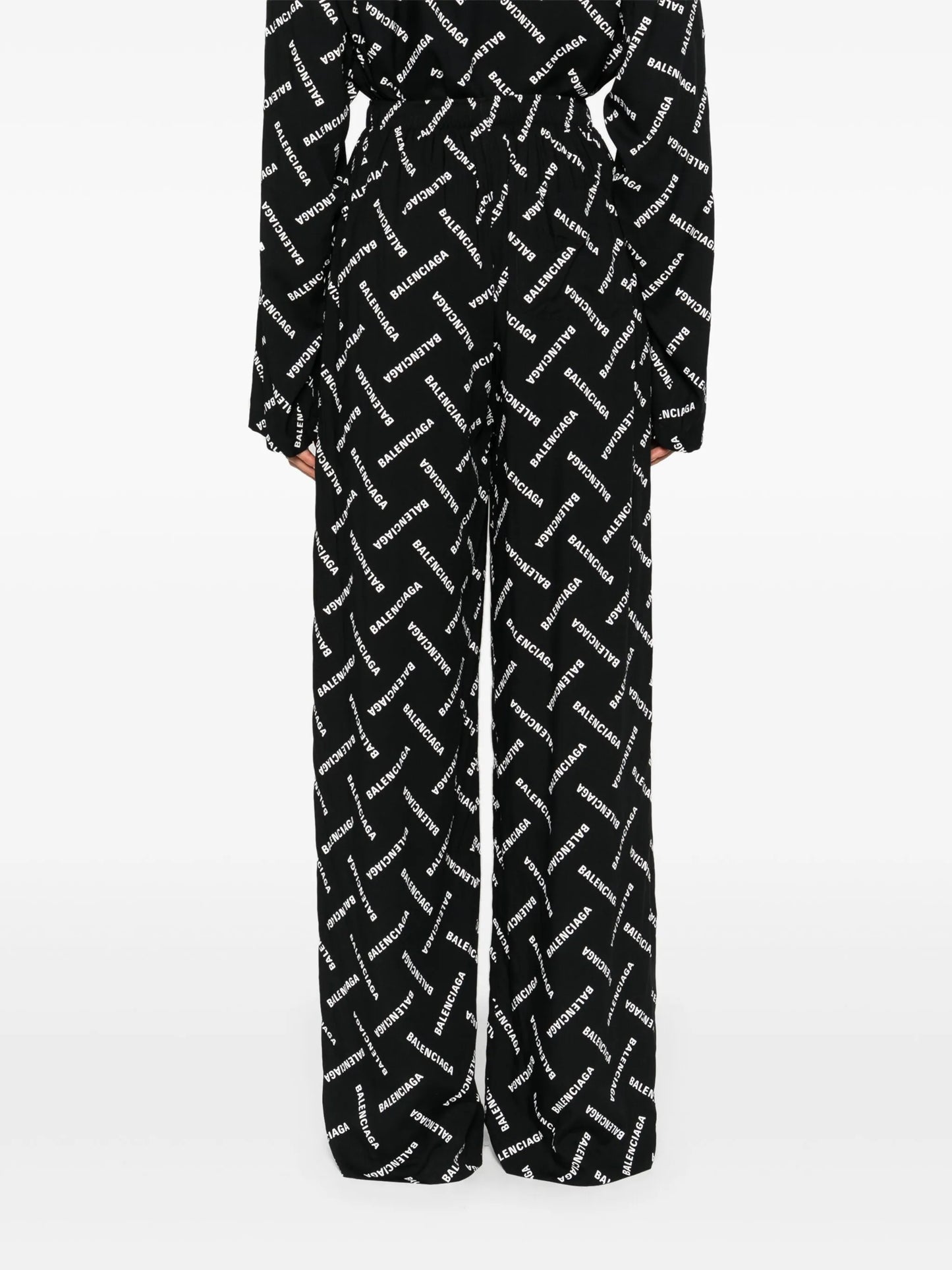 logo-print trousers