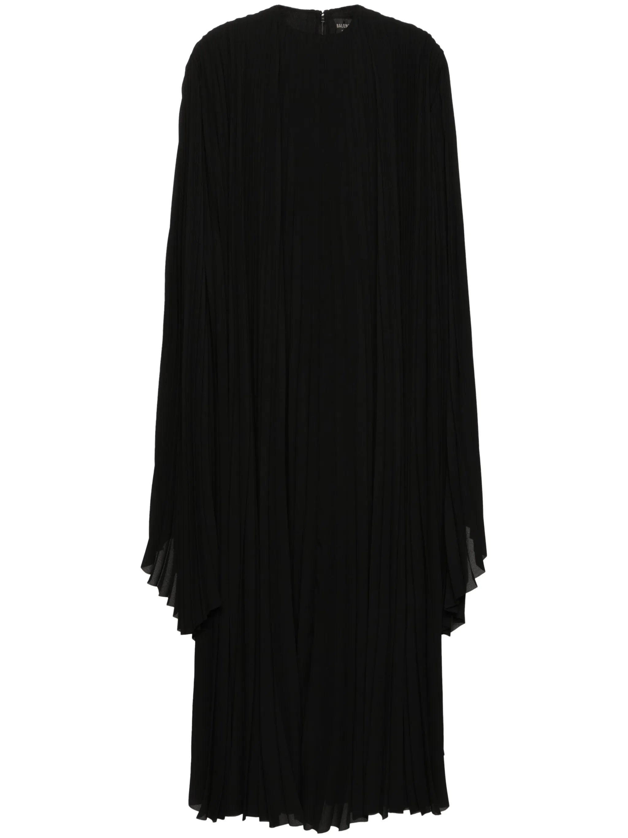 pleated wide-sleeve maxi dress