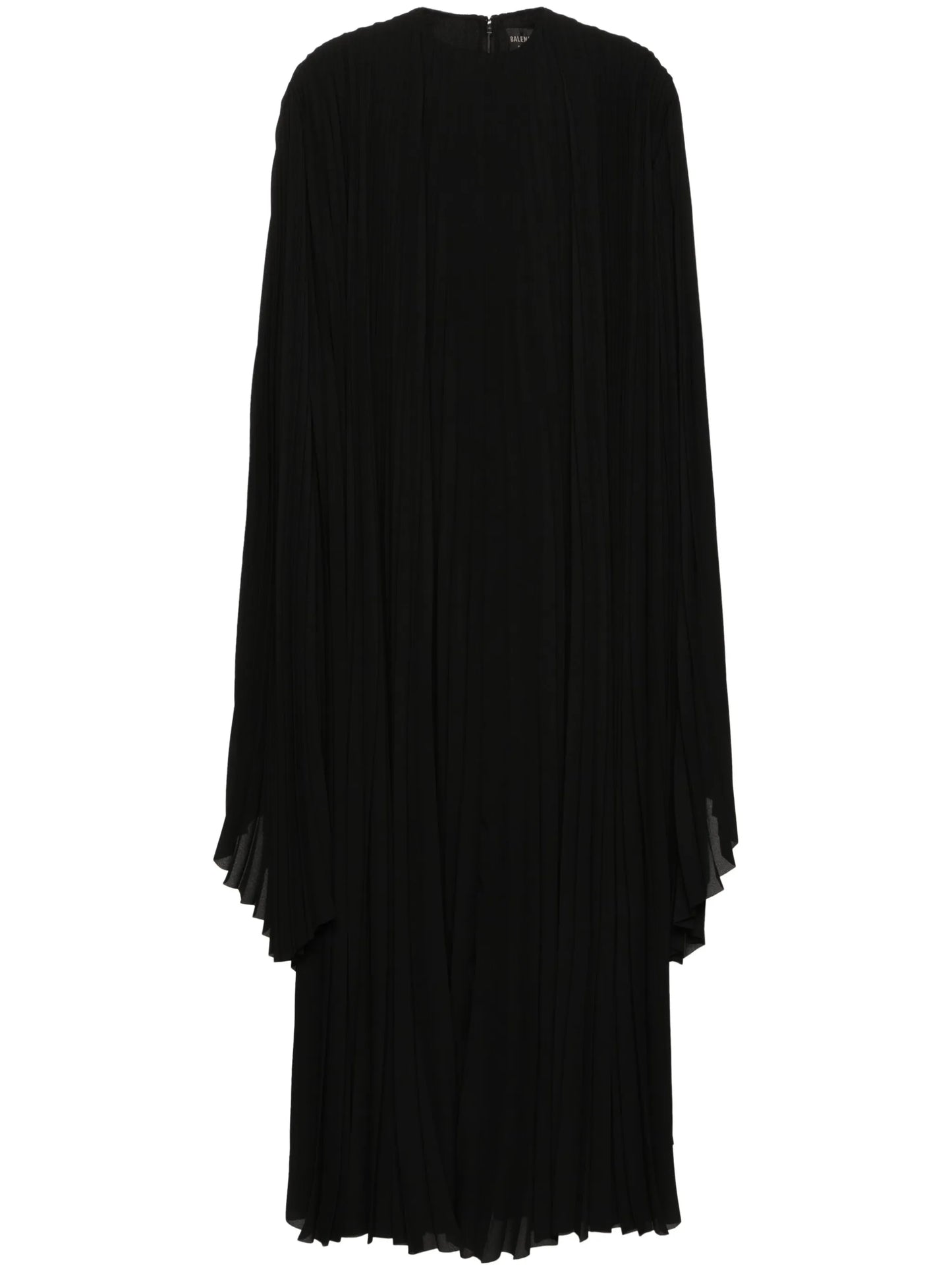 pleated wide-sleeve maxi dress