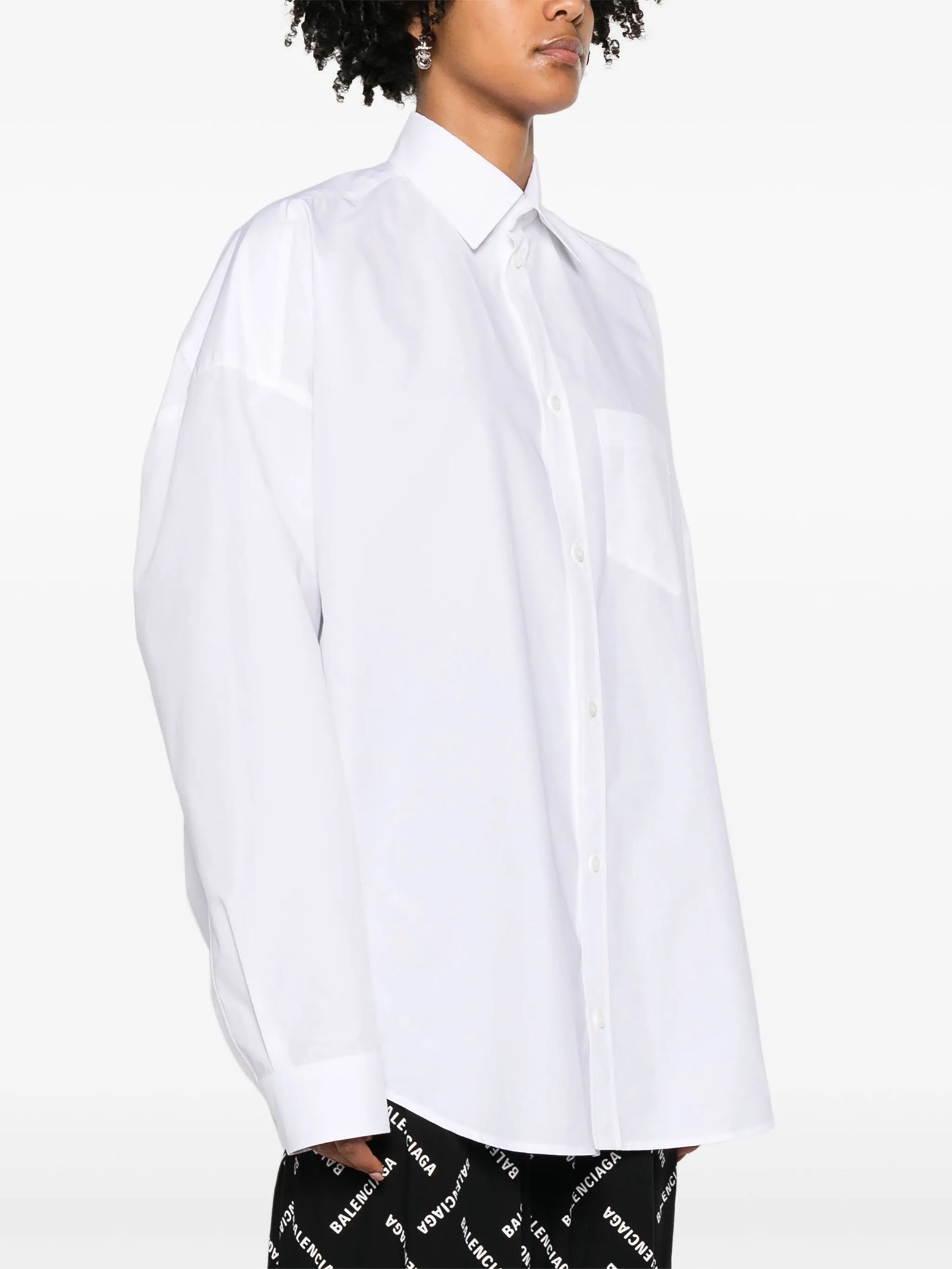 drop-shoulder cotton shirt