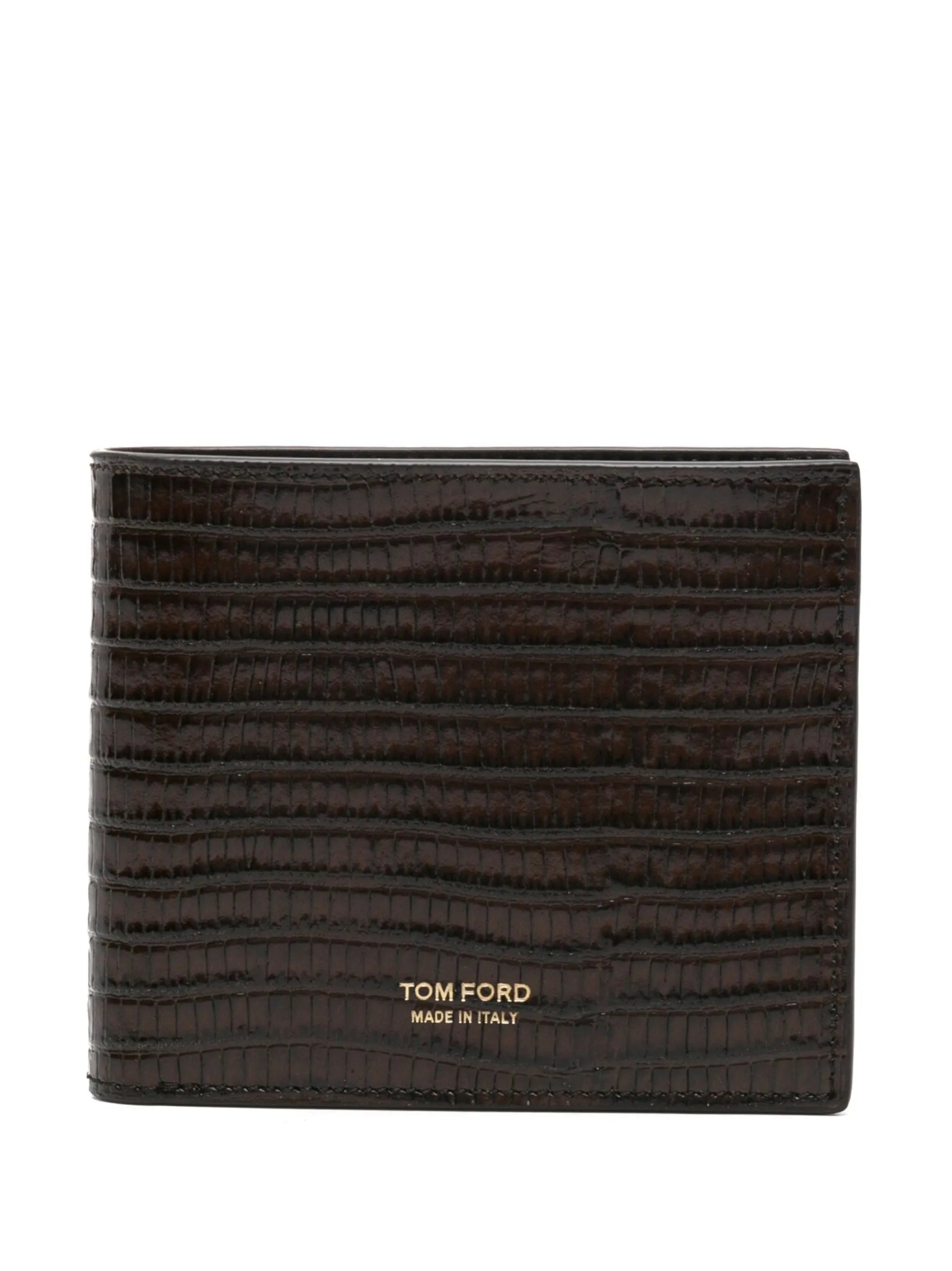 crocodile-emboossed leather cardholder