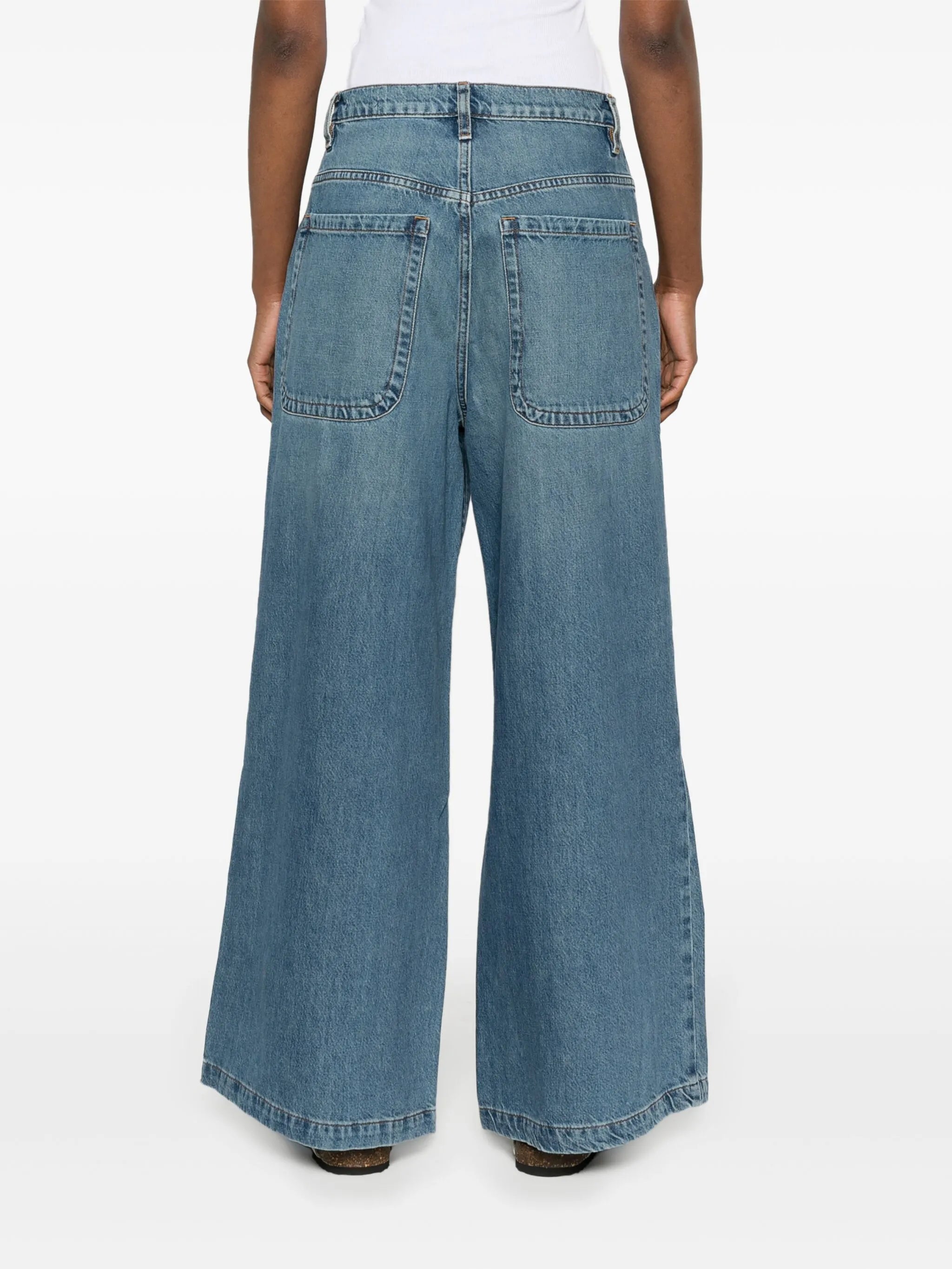 Skater high-rise wide-leg jeans