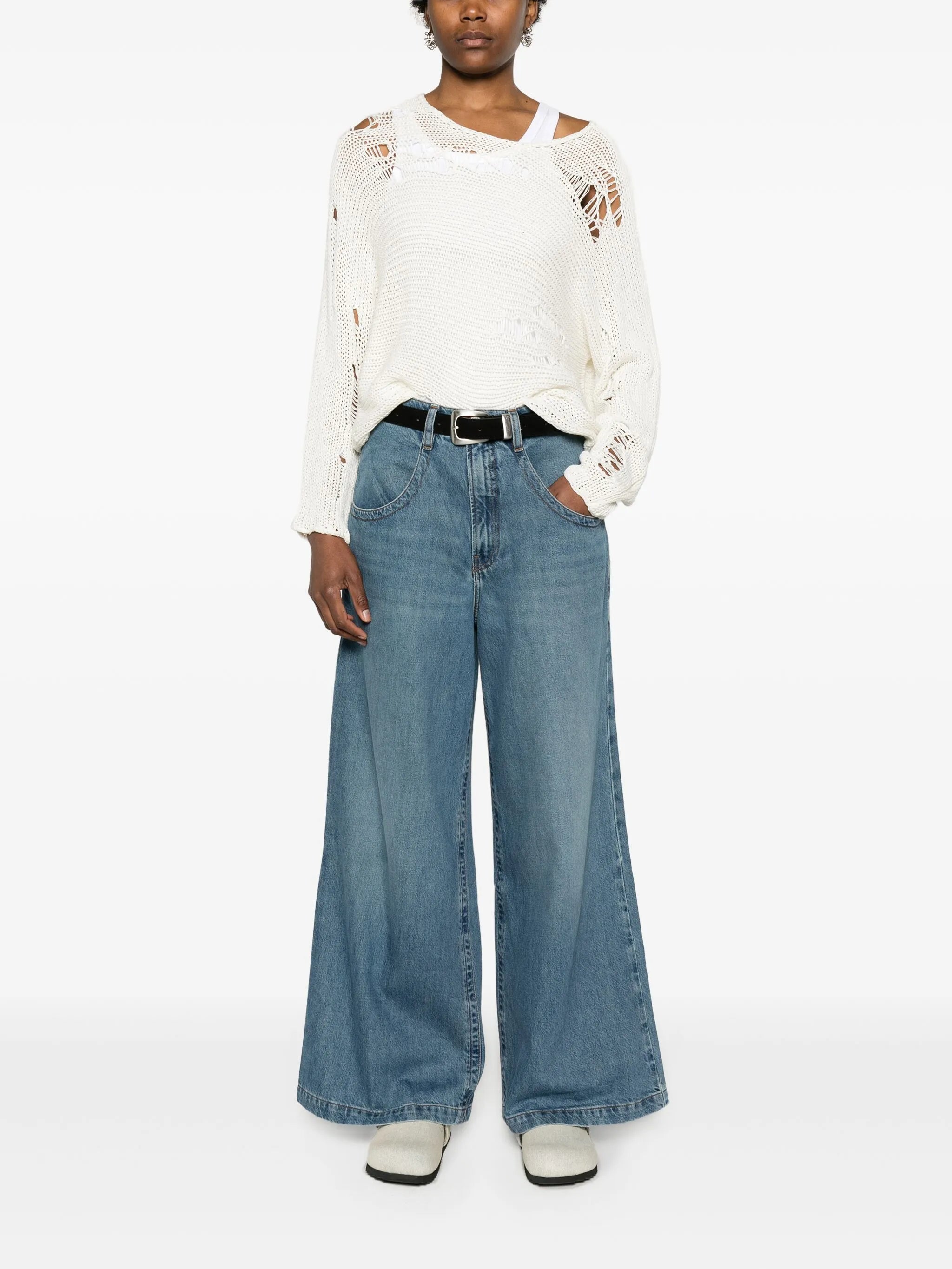 Skater high-rise wide-leg jeans