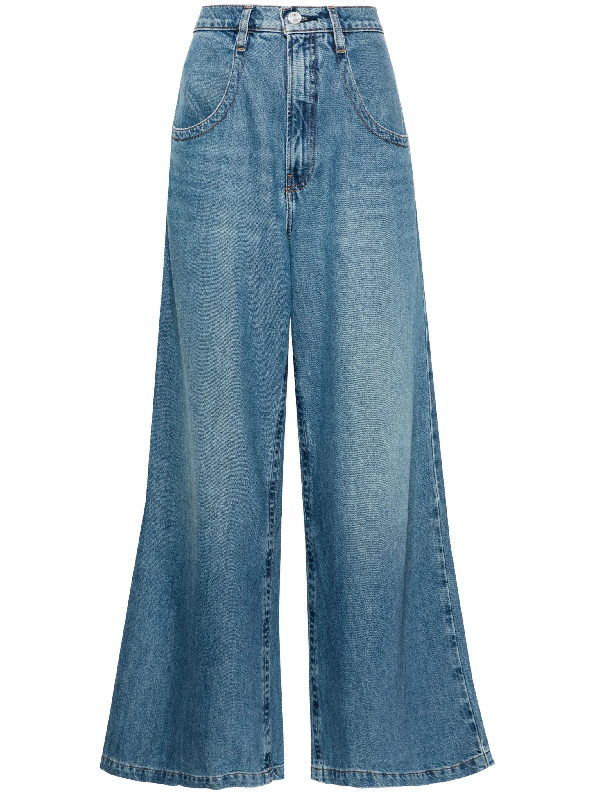 Skater high-rise wide-leg jeans