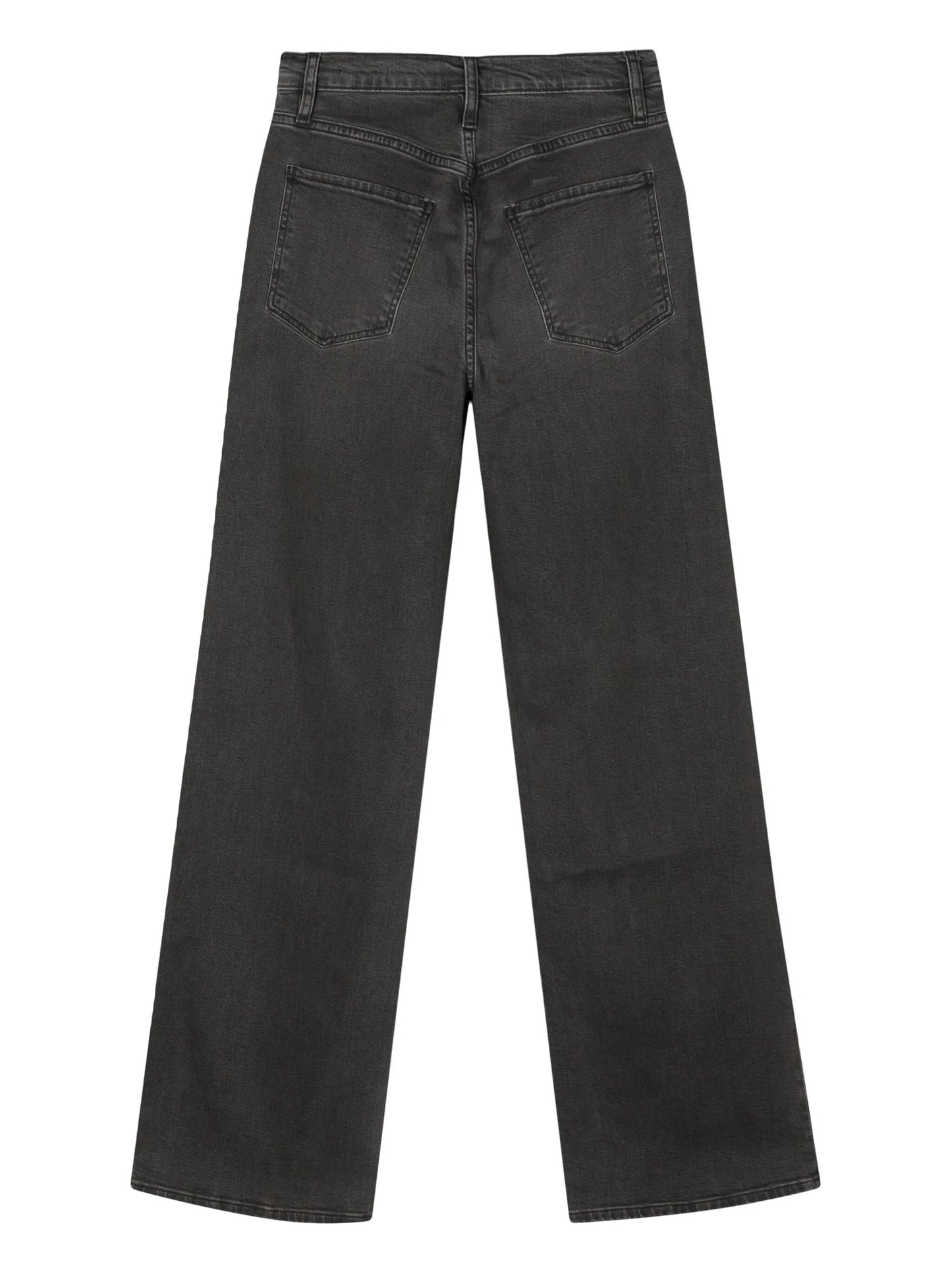 whiskering-effect washed straight-leg jeans