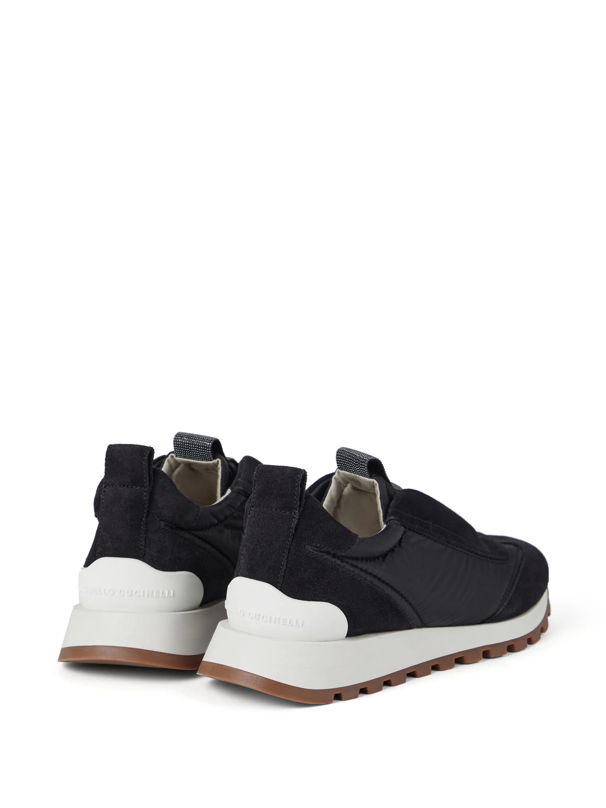 monili-embellished slip-on sneakers