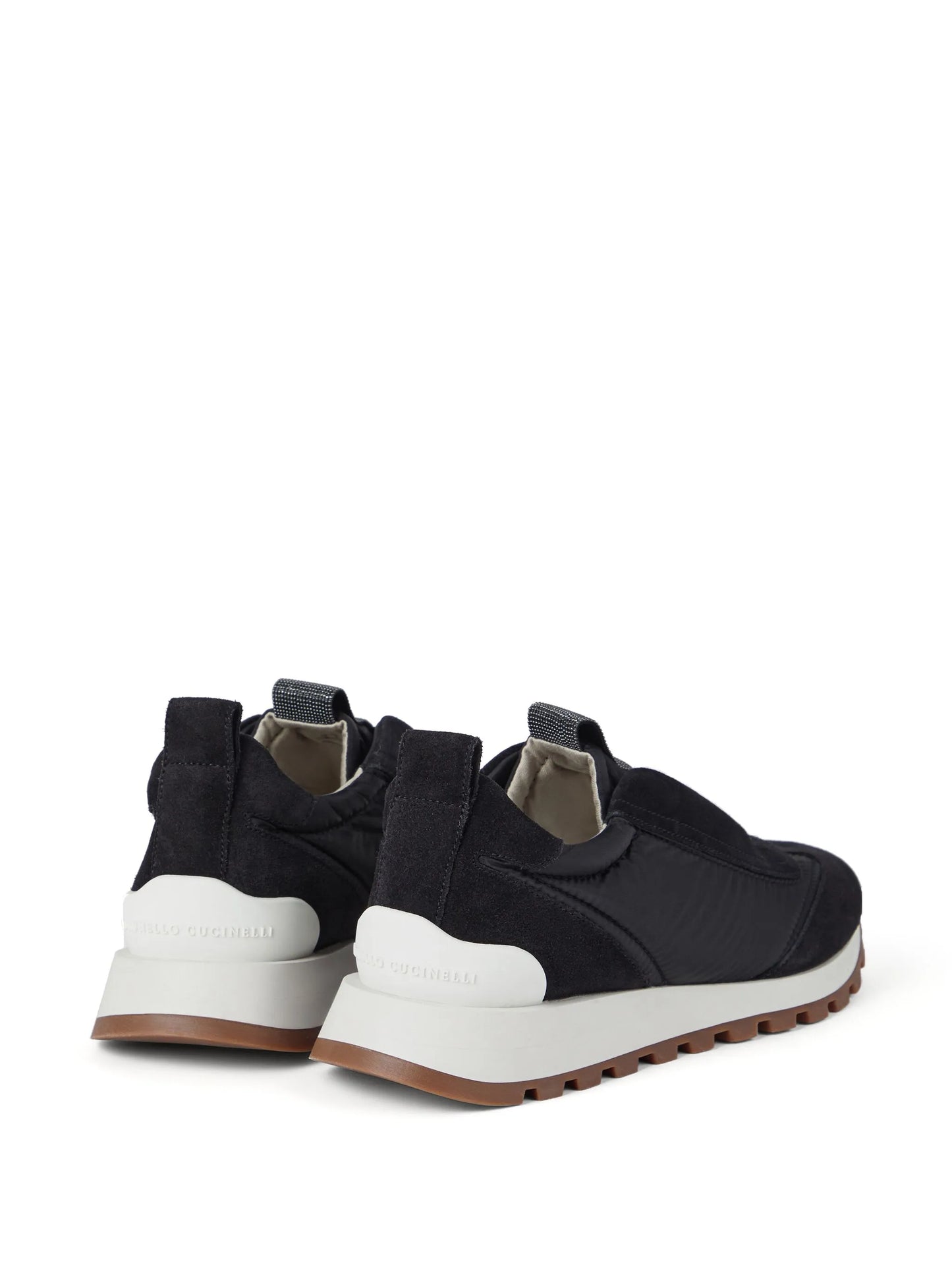 monili-embellished slip-on sneakers
