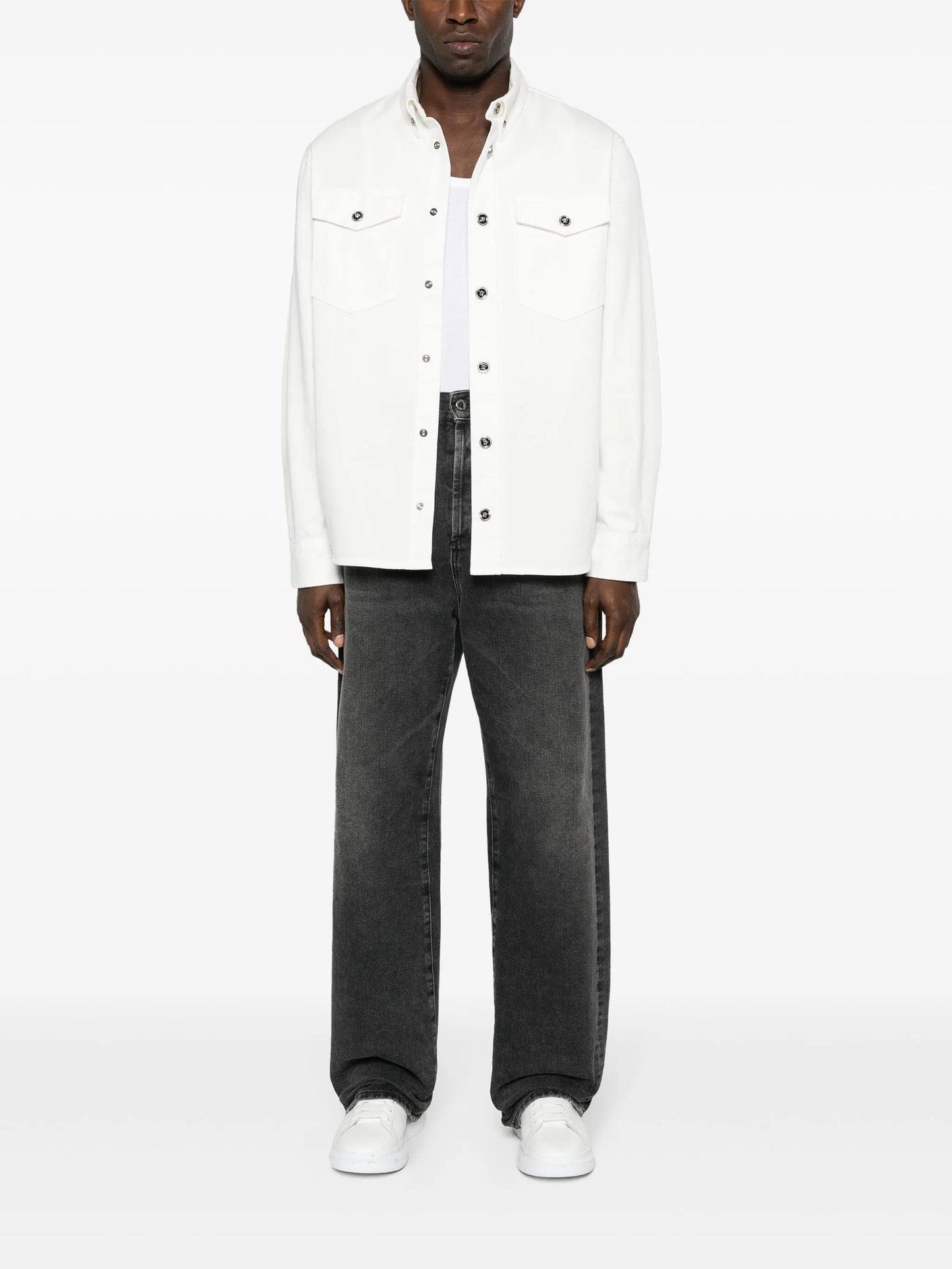 Medusa-buttons cotton shirt