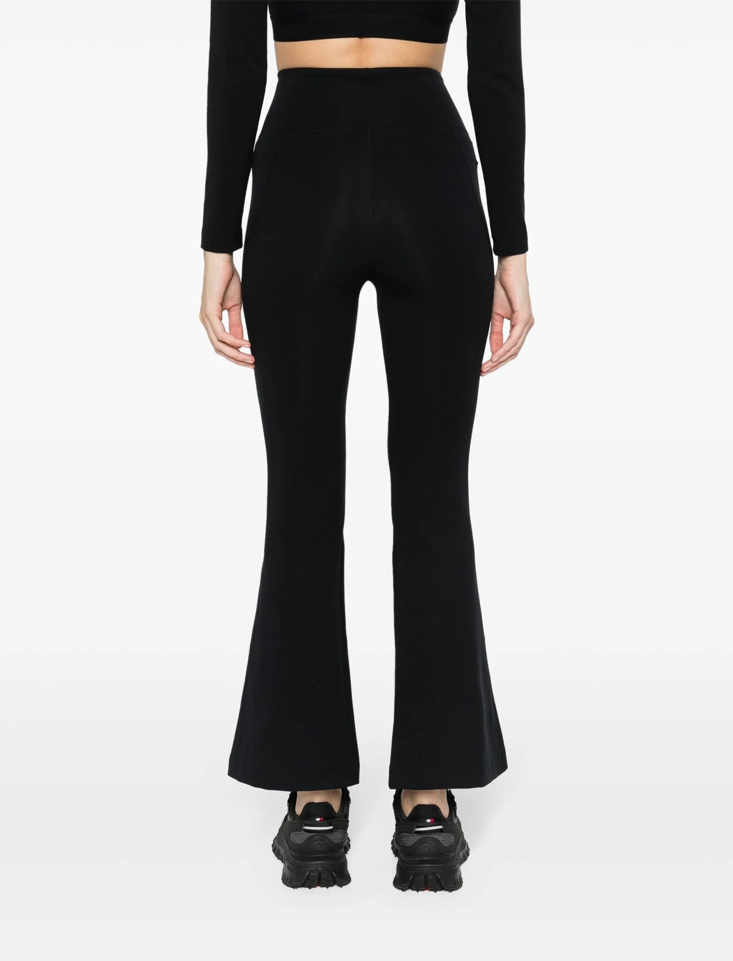 logo-appliqué flared leggings