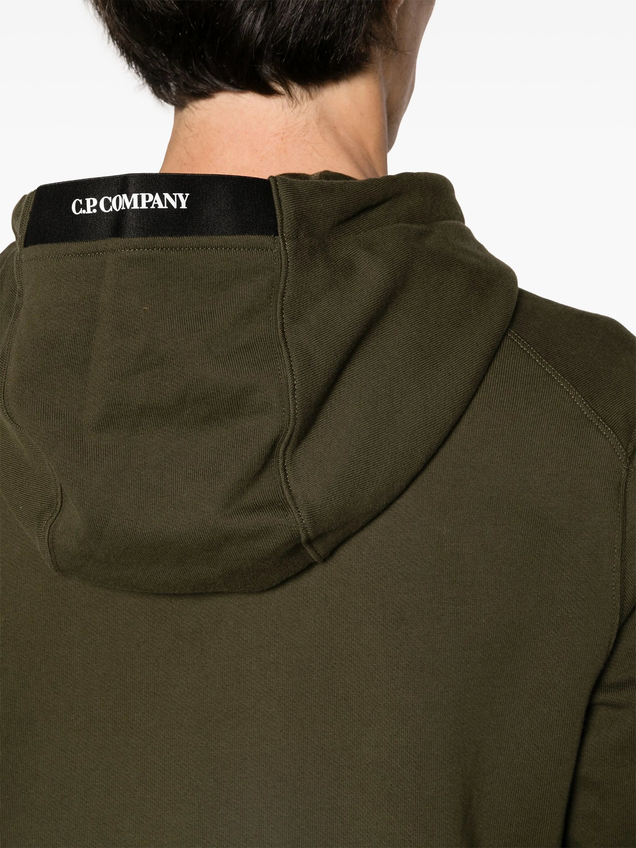 Diagonal Raised Lens-detail hoodie
