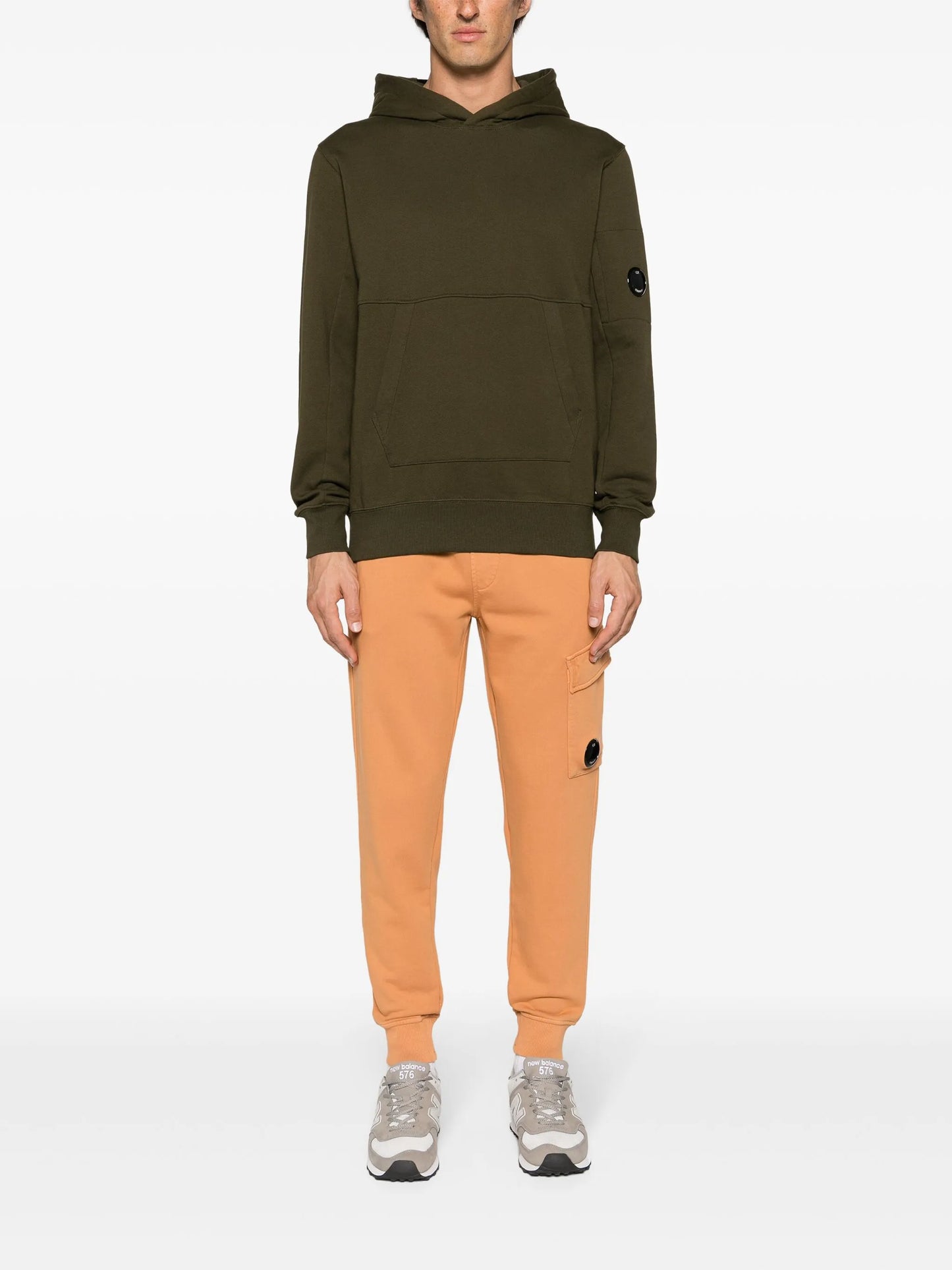 Diagonal Raised Lens-detail hoodie