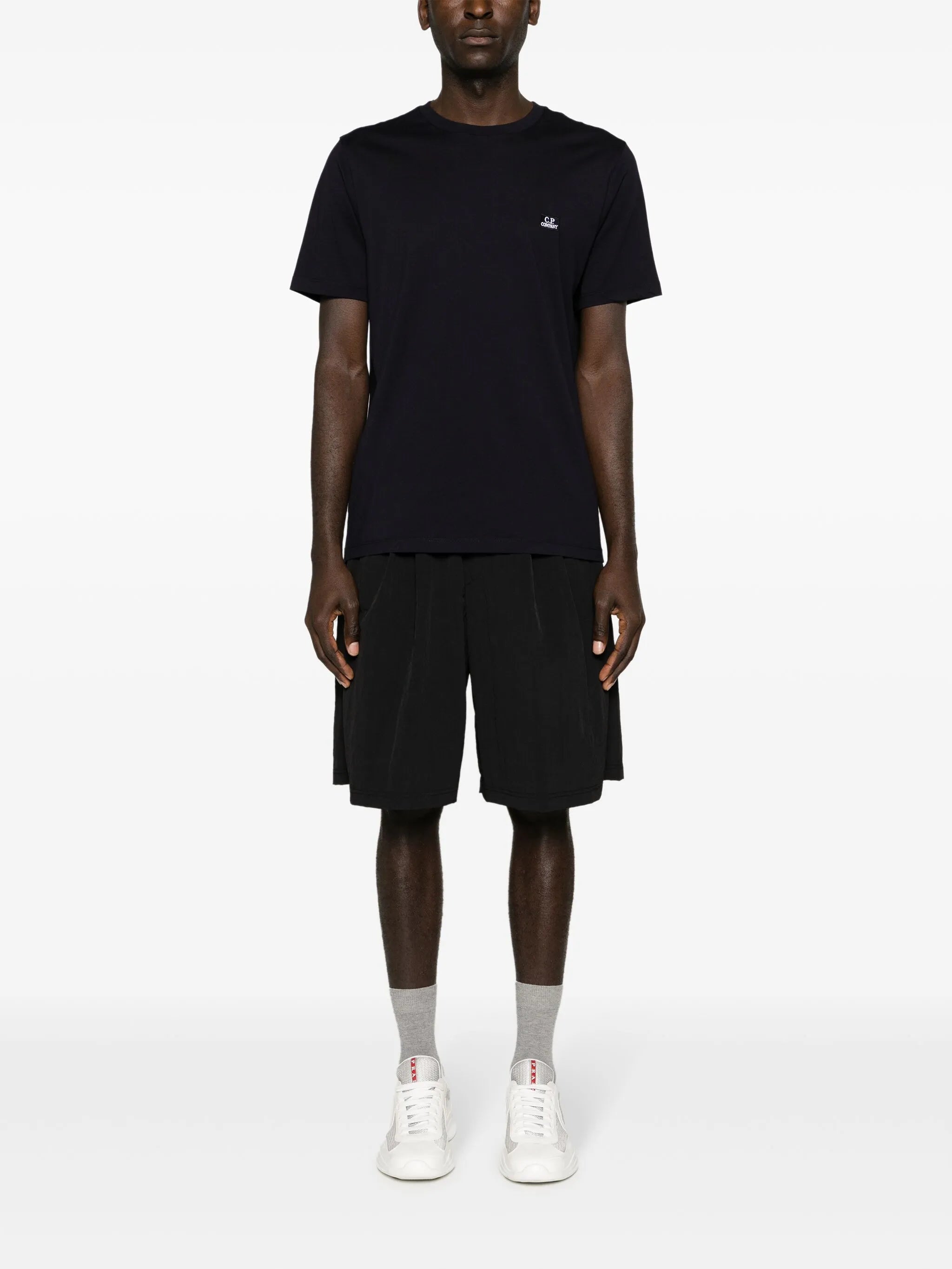 logo-patch cotton T-shirt