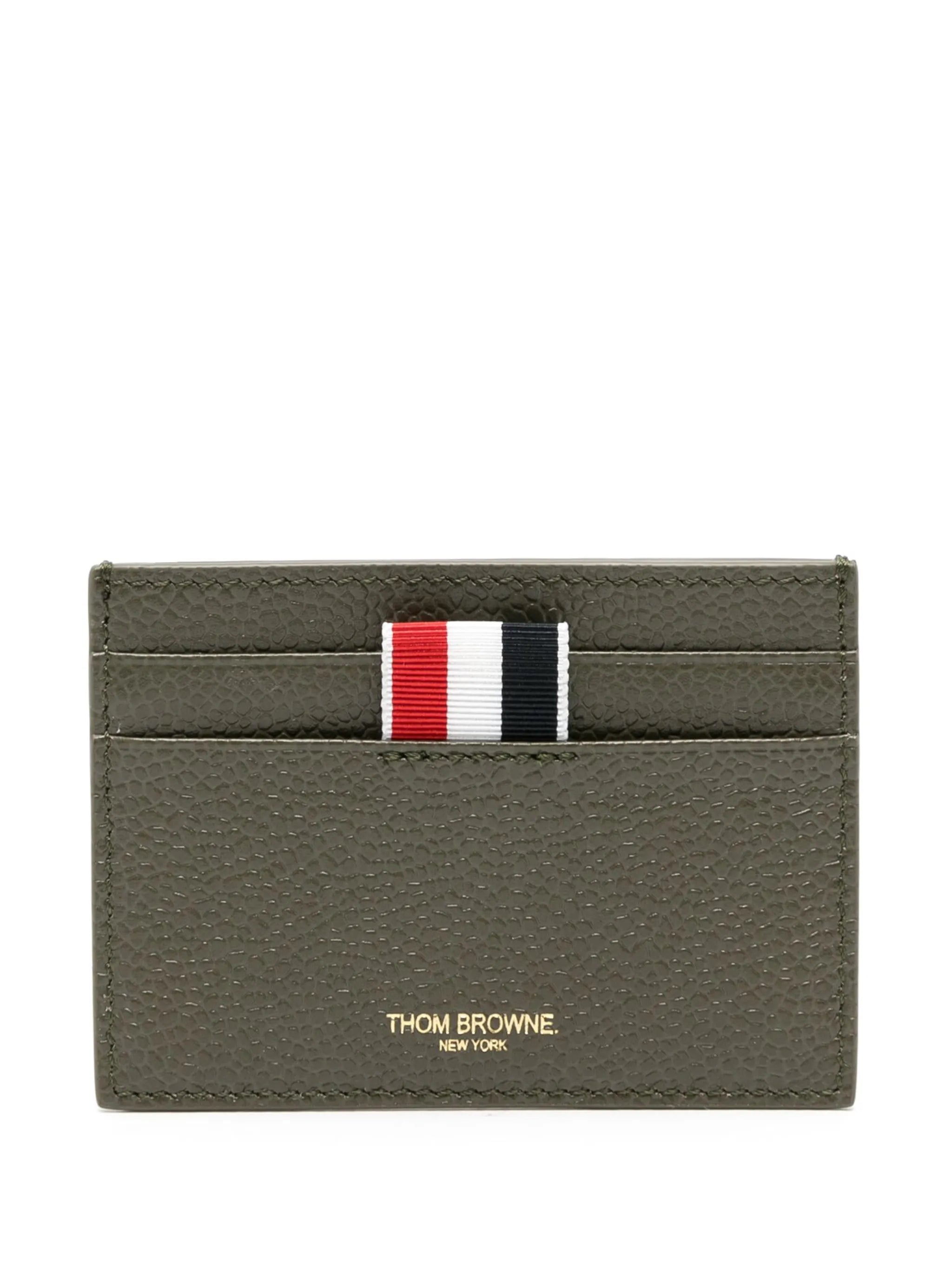 grosgrain-loop leather cardholder