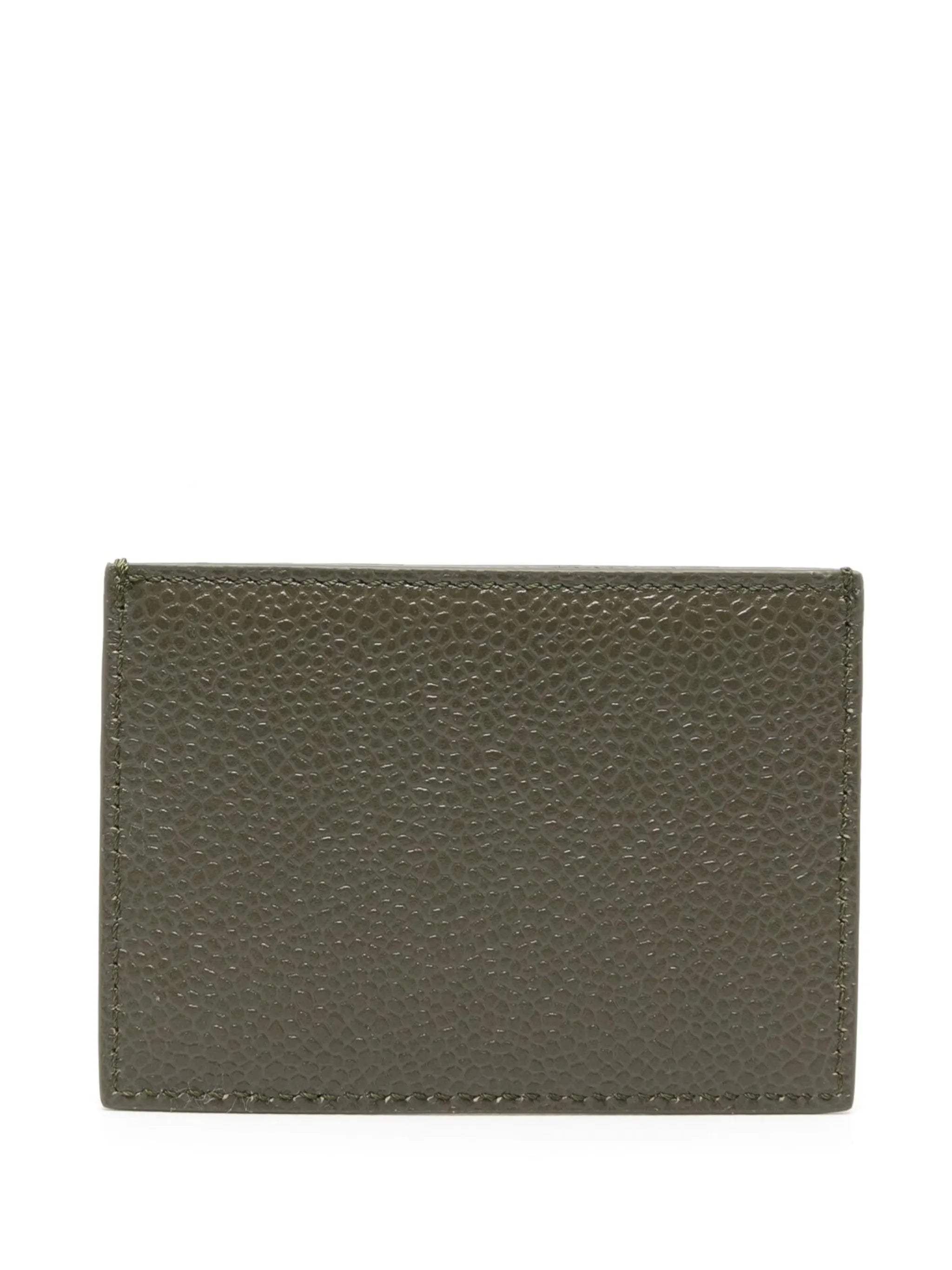grosgrain-loop leather cardholder