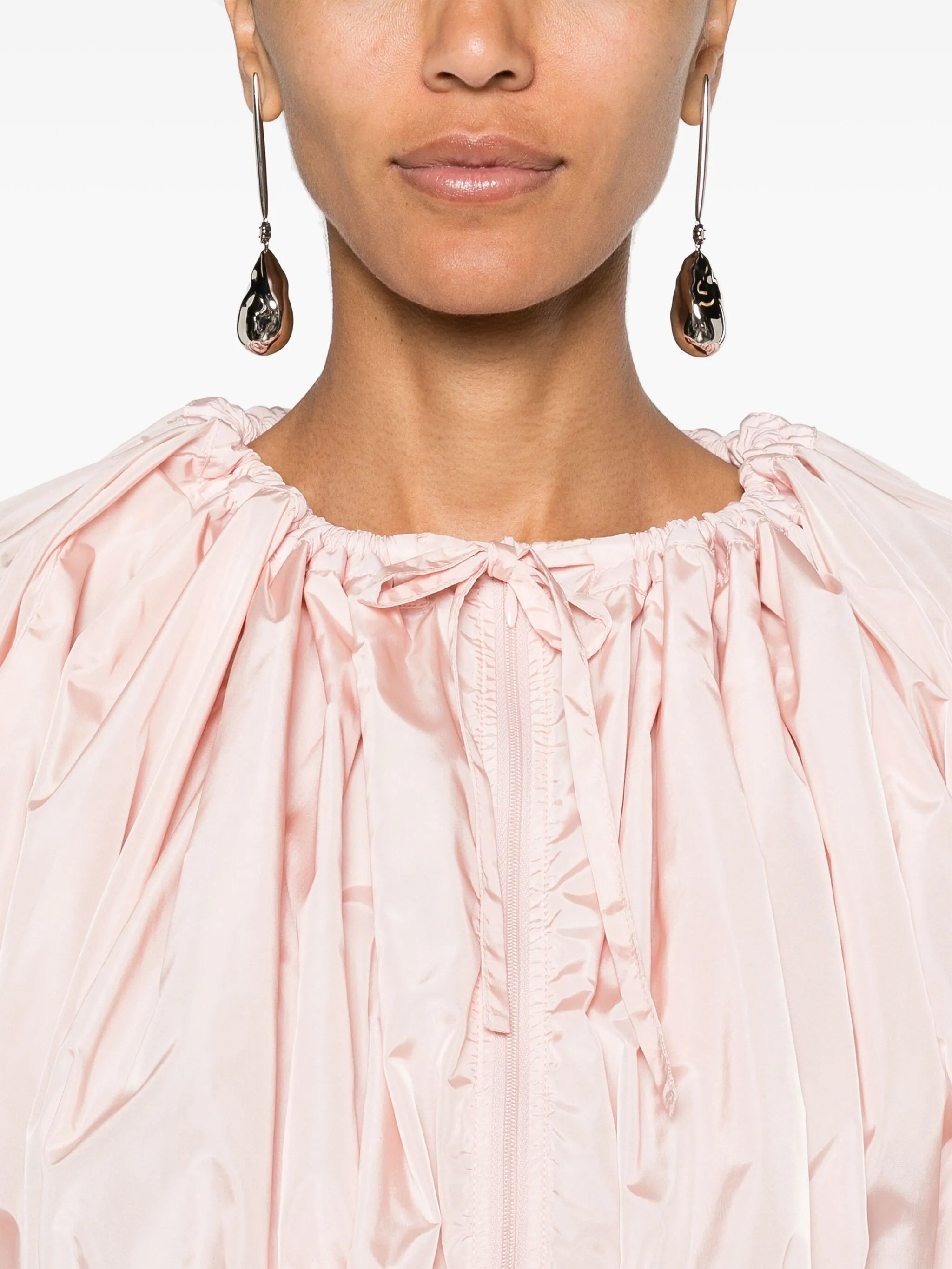 Balloon cropped bomber jacket