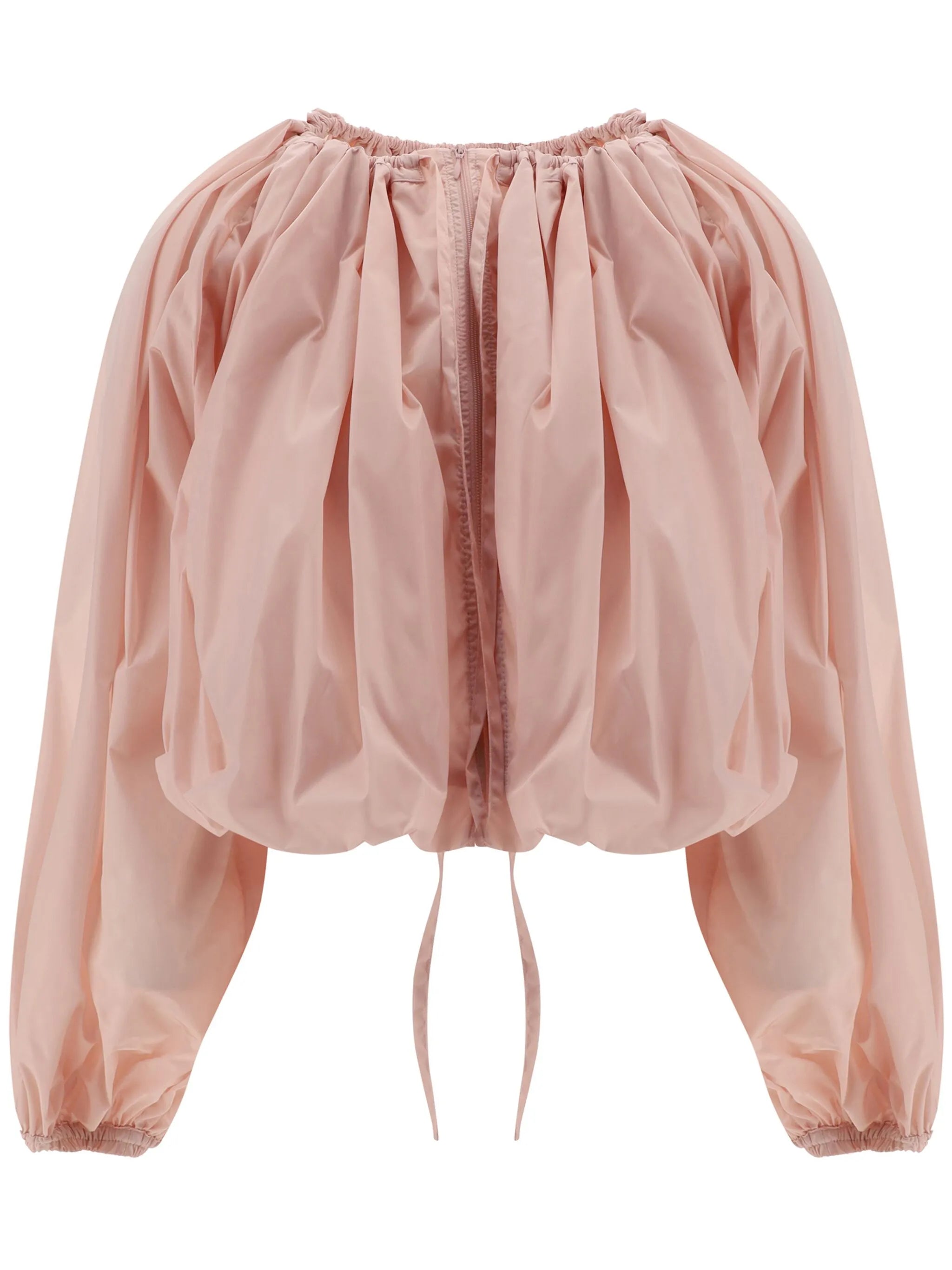 Balloon cropped bomber jacket