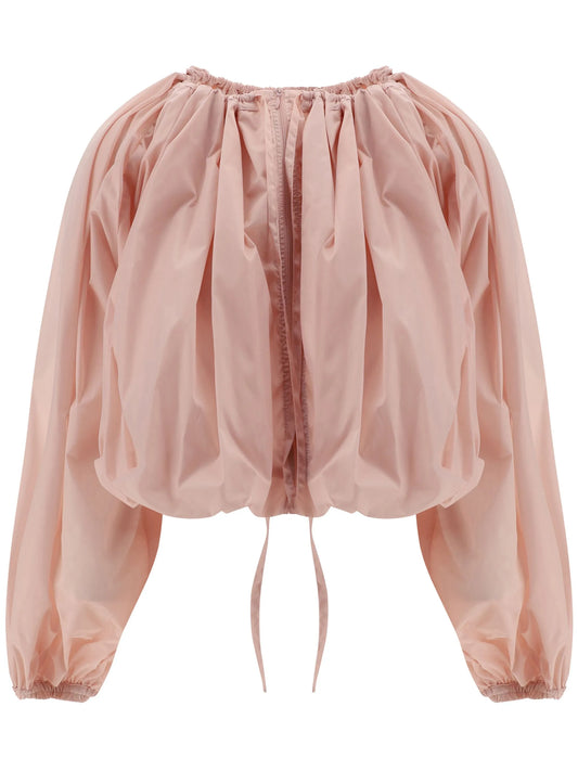 Balloon cropped bomber jacket
