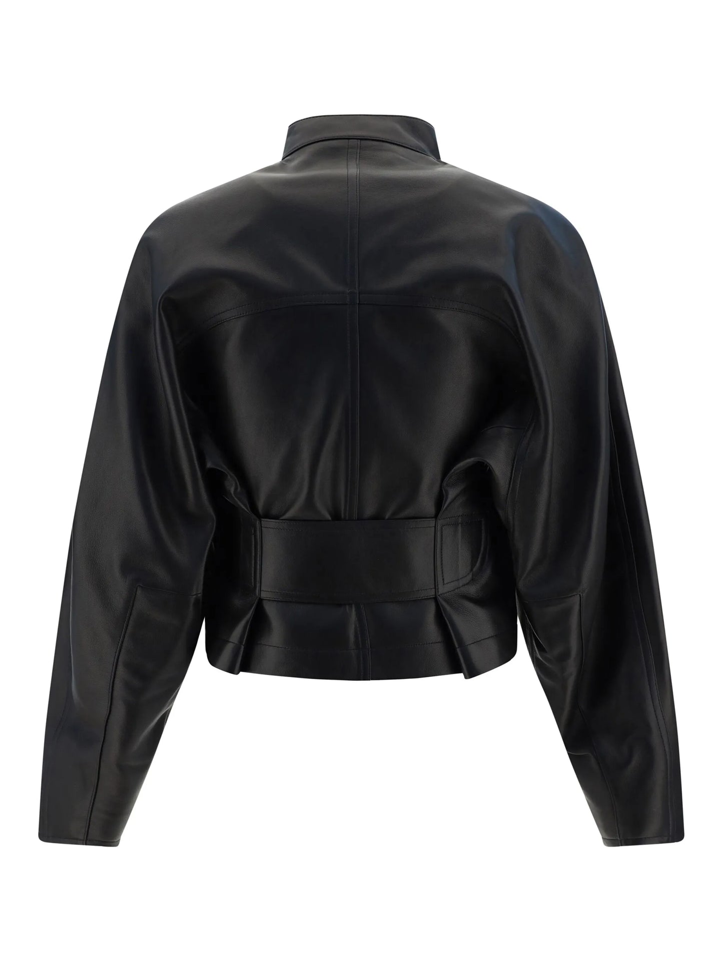 cropped leather jacket