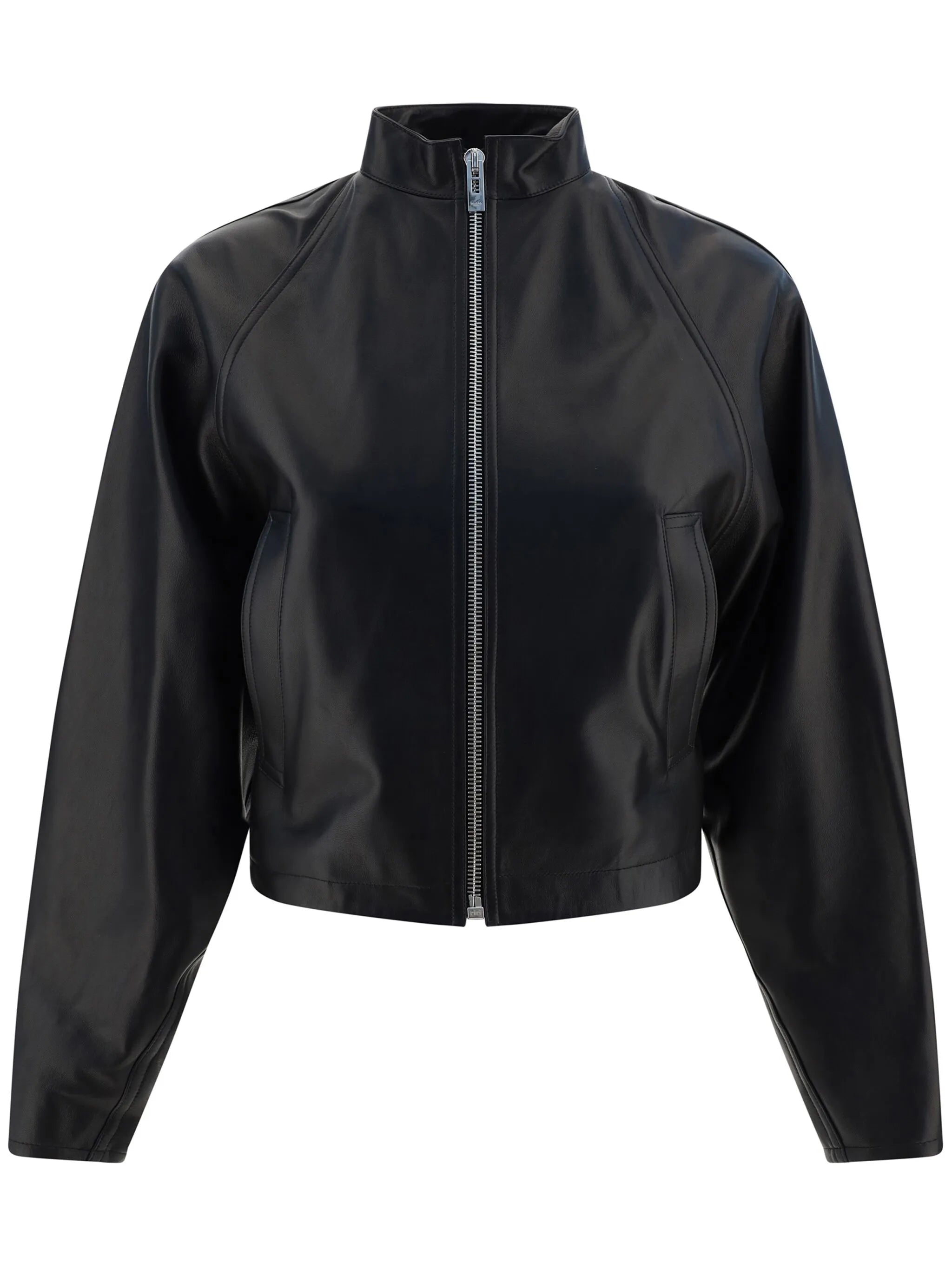 cropped leather jacket