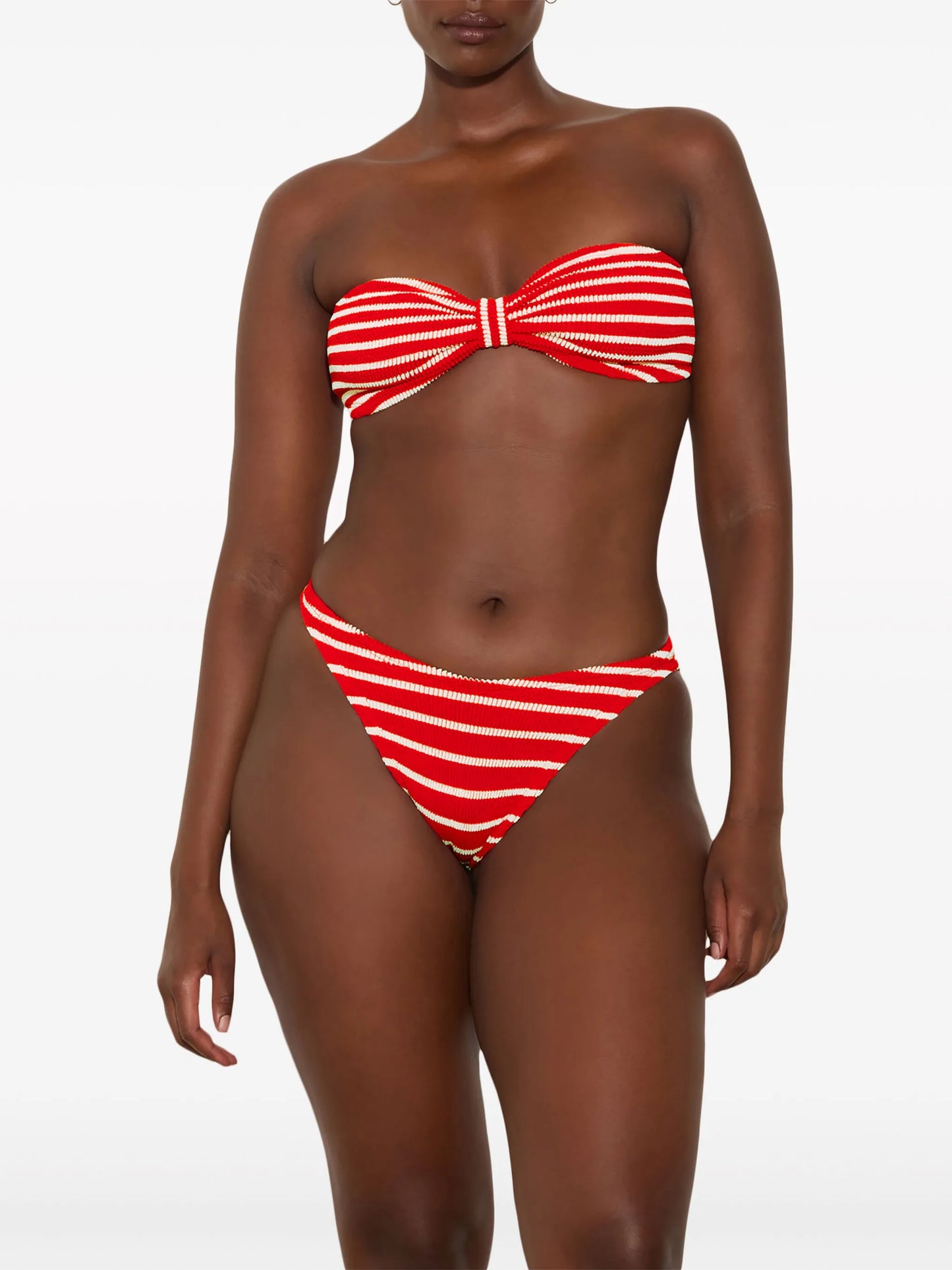 Jean striped bikini