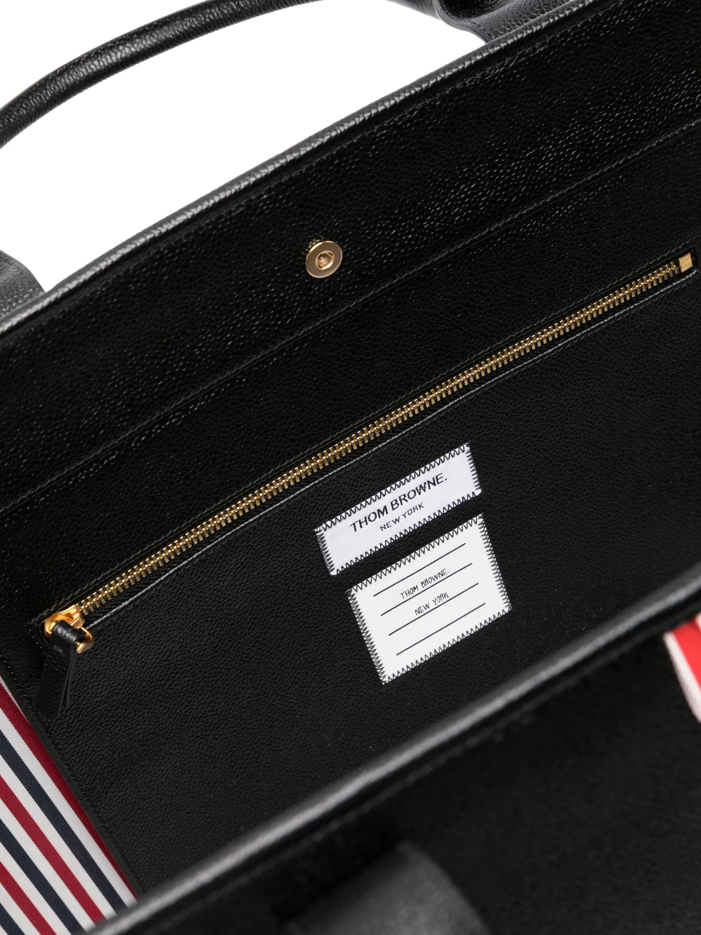 4-Bar leather tote bag