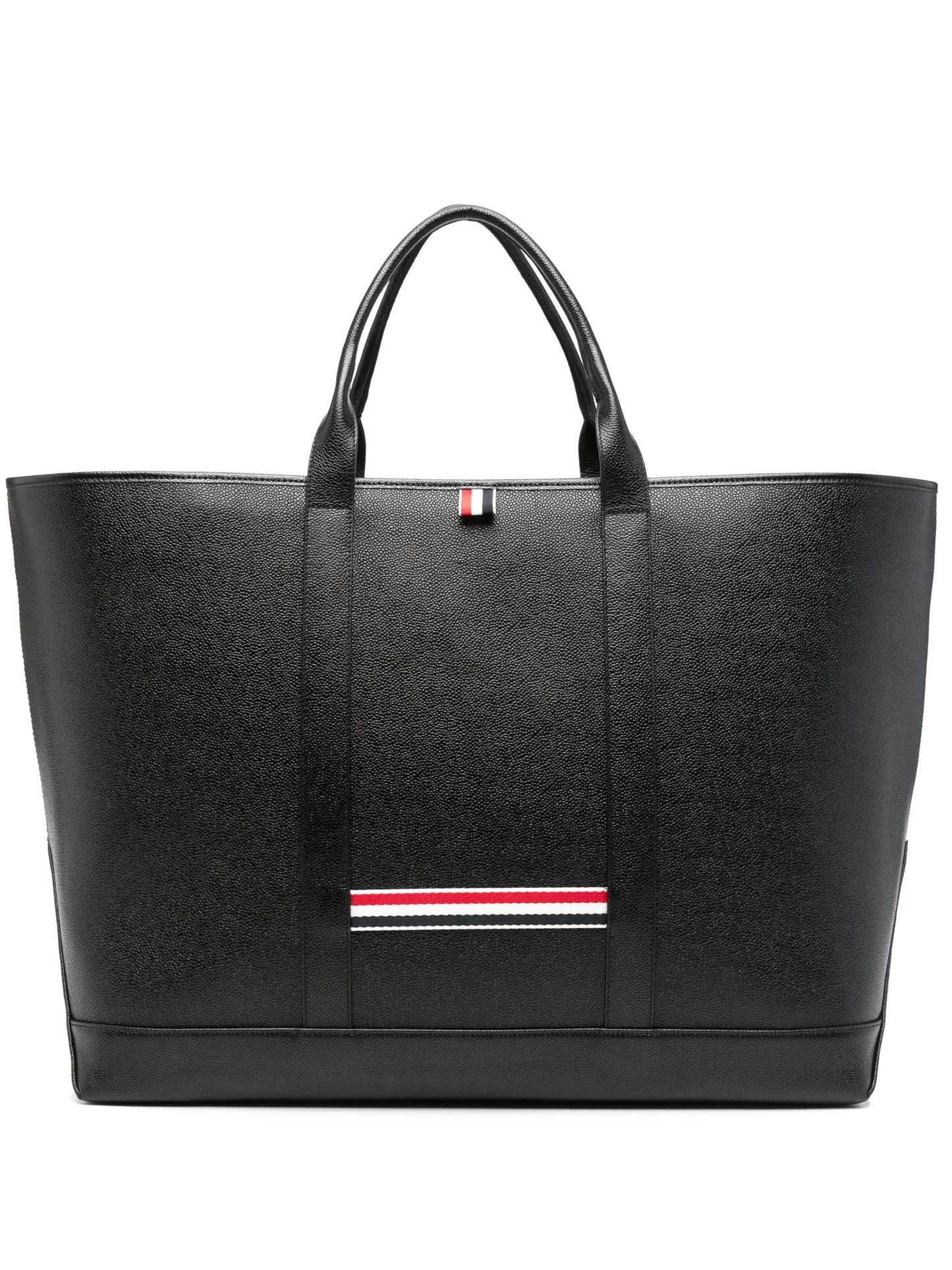 4-Bar leather tote bag