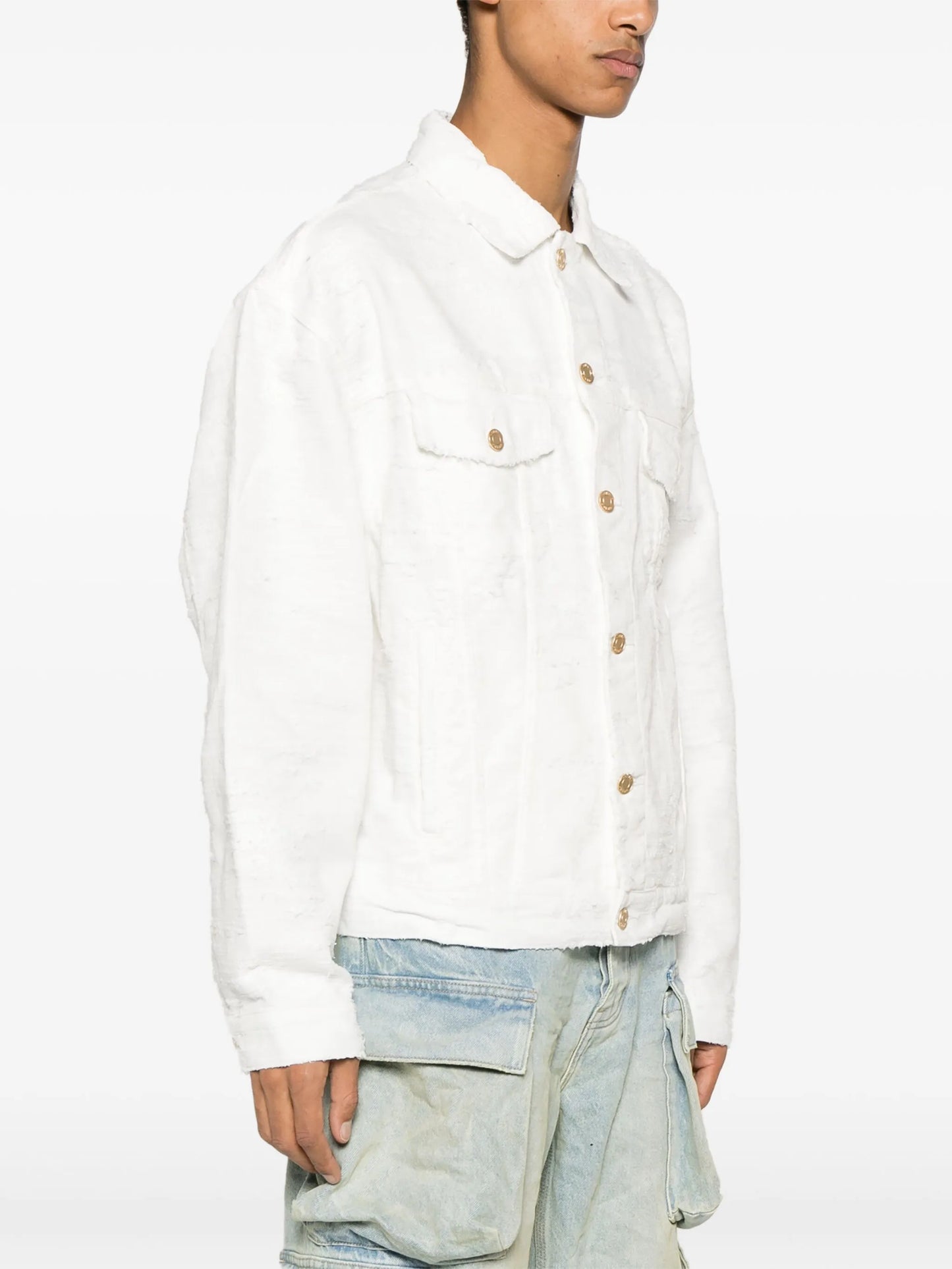 P027 textured shirt jacket