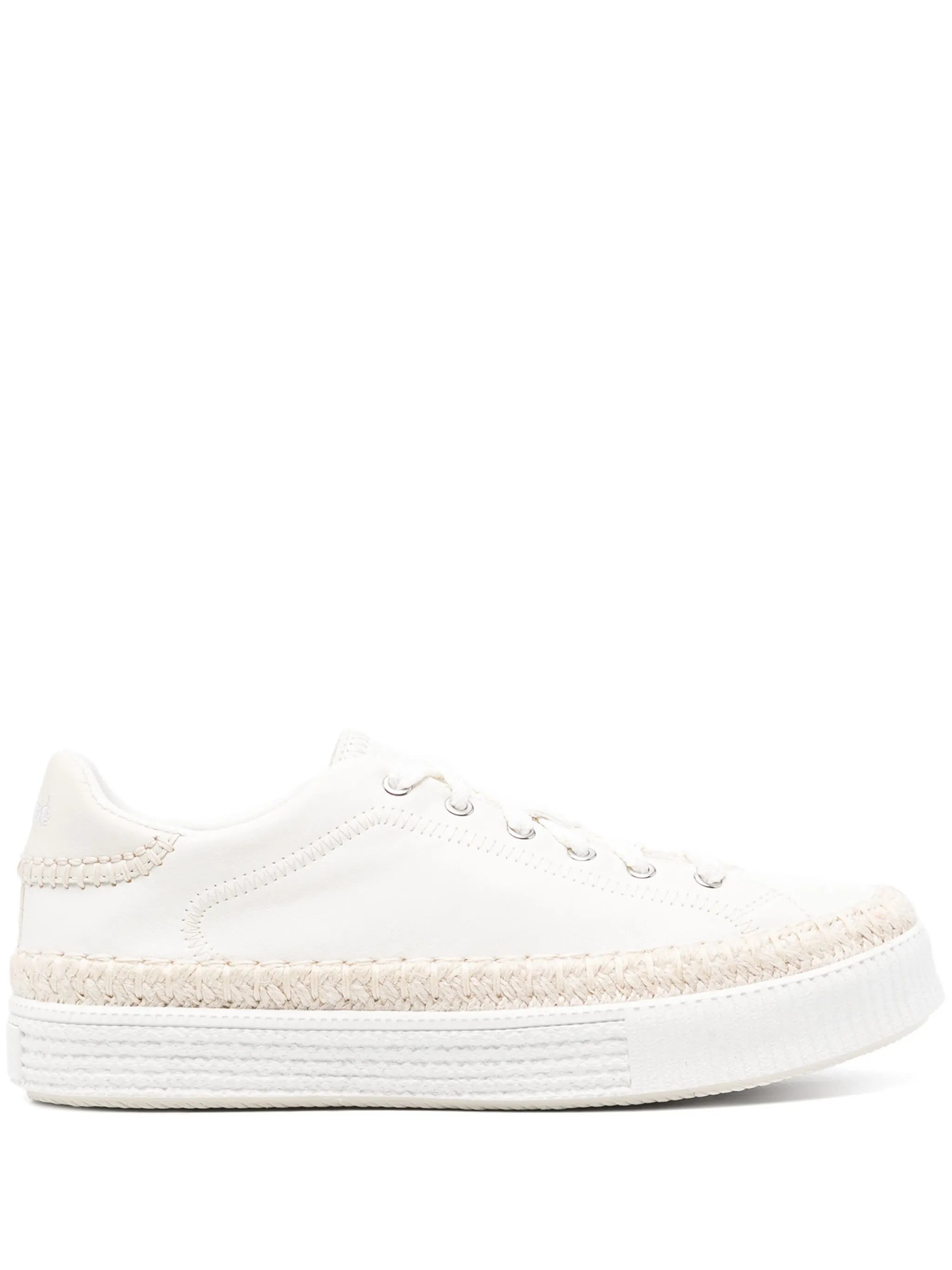 Telma tonal-stitching leather sneakers