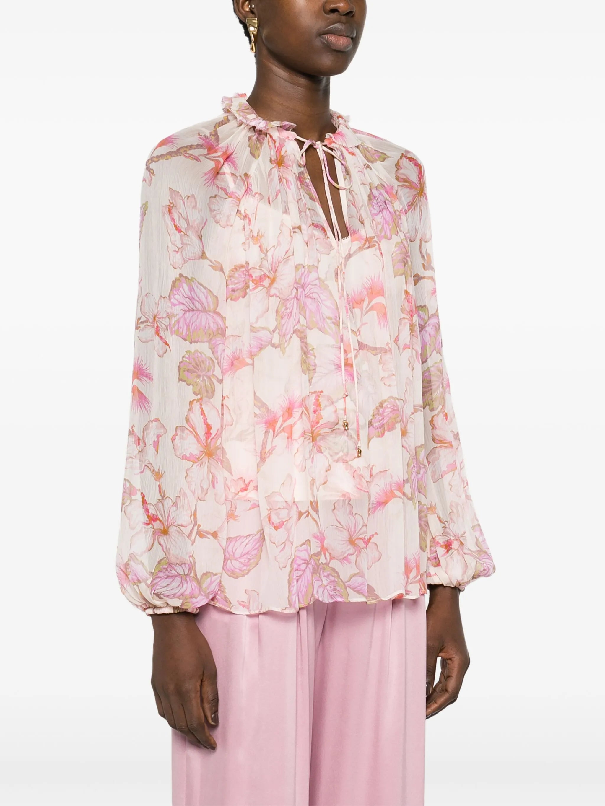 Matchmaker Billow floral-print blouse
