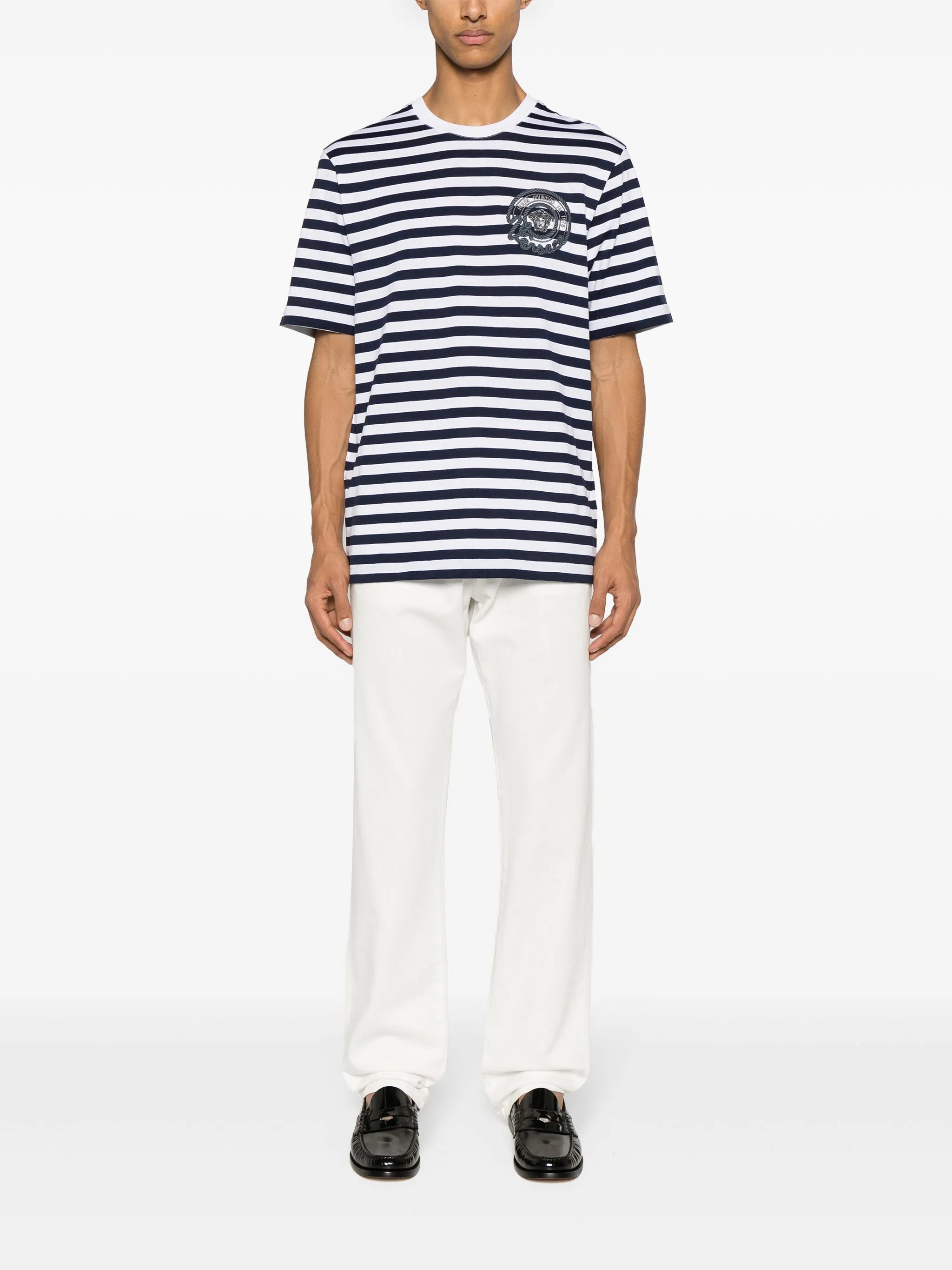 Medusa Head-motif mid-rise straight-leg jeans